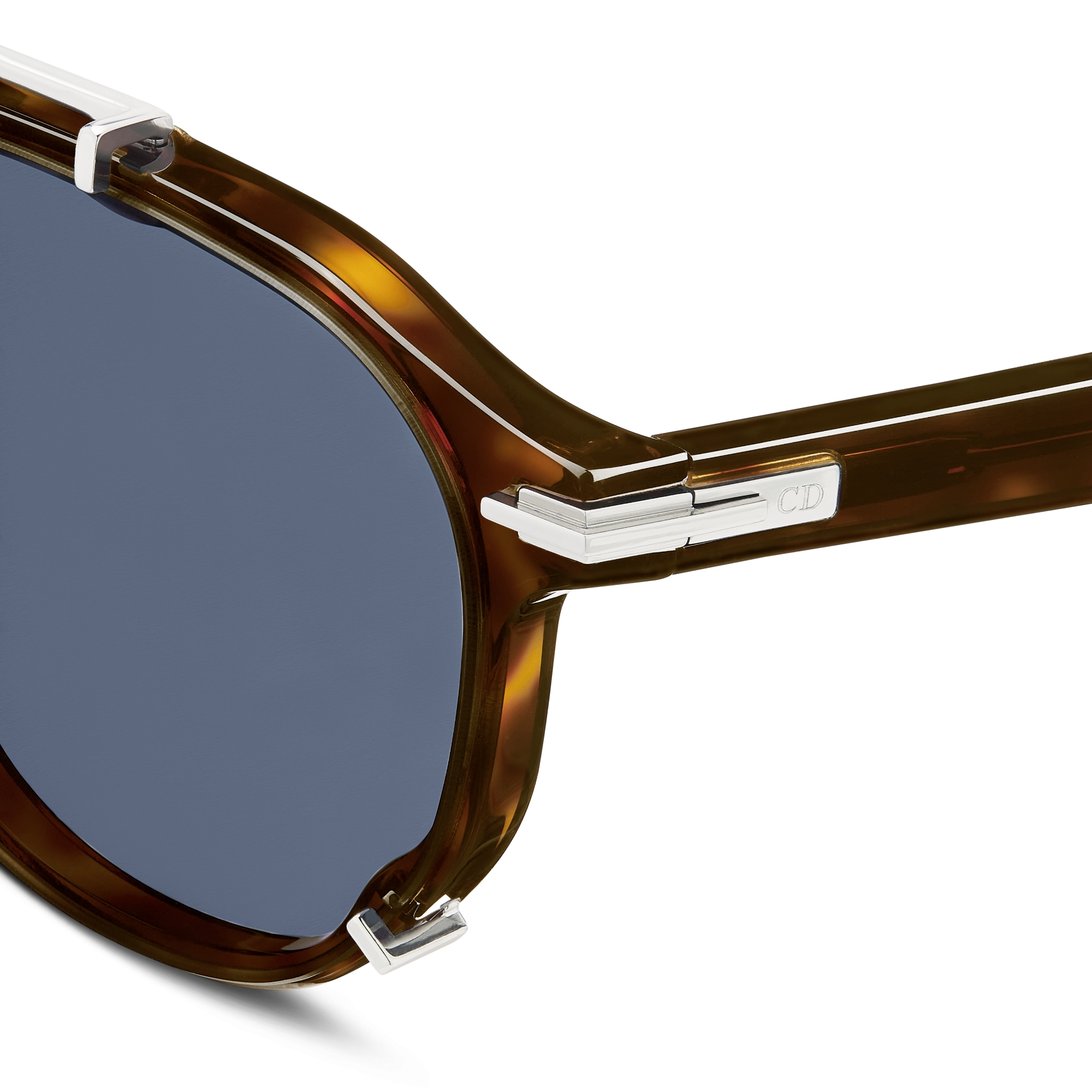 DiorBlacksuit RI Lunettes de soleil pantos effet écaille brun E09