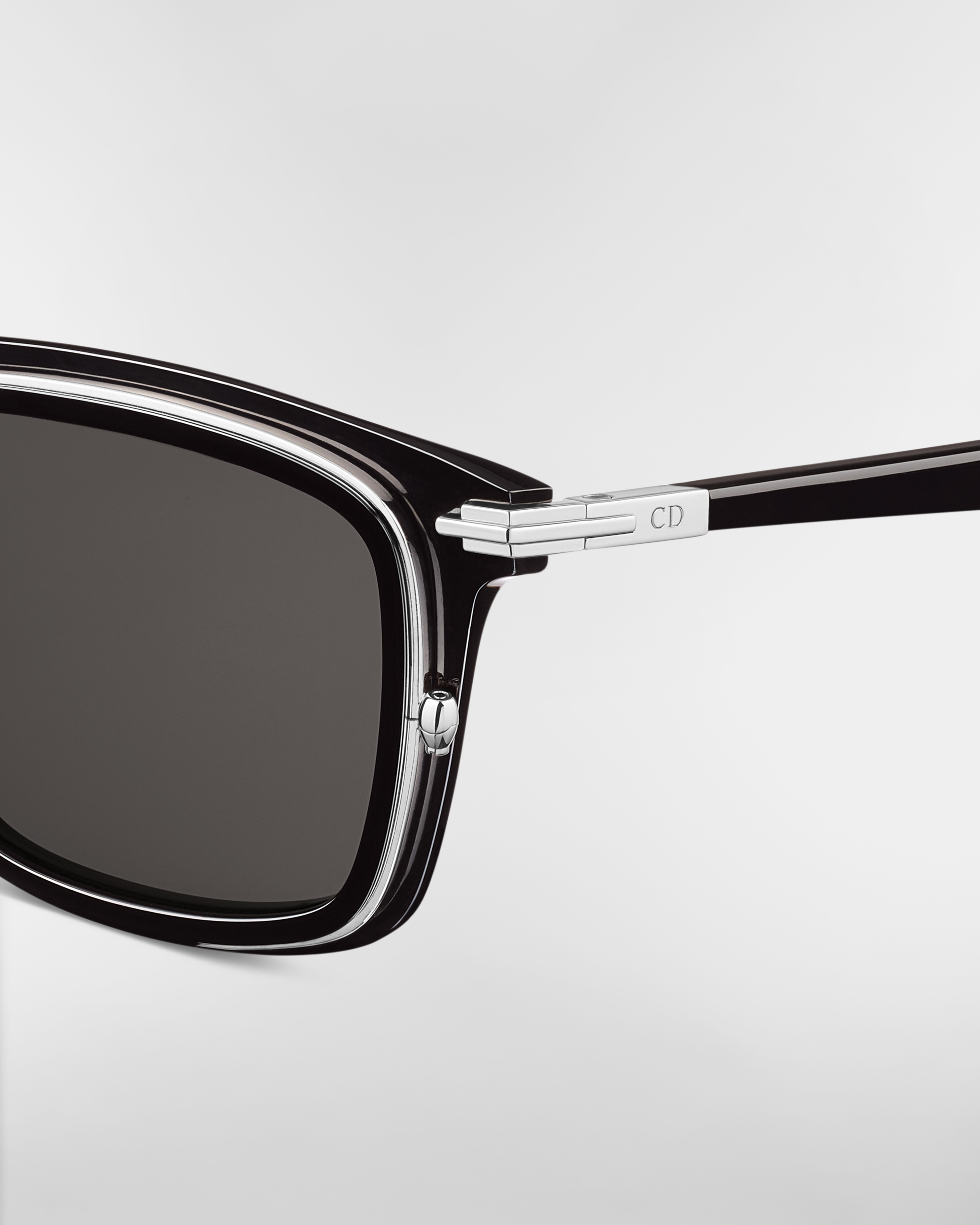 DiorBlackSuit S18U Zwarte rechthoekige zonnebril E09