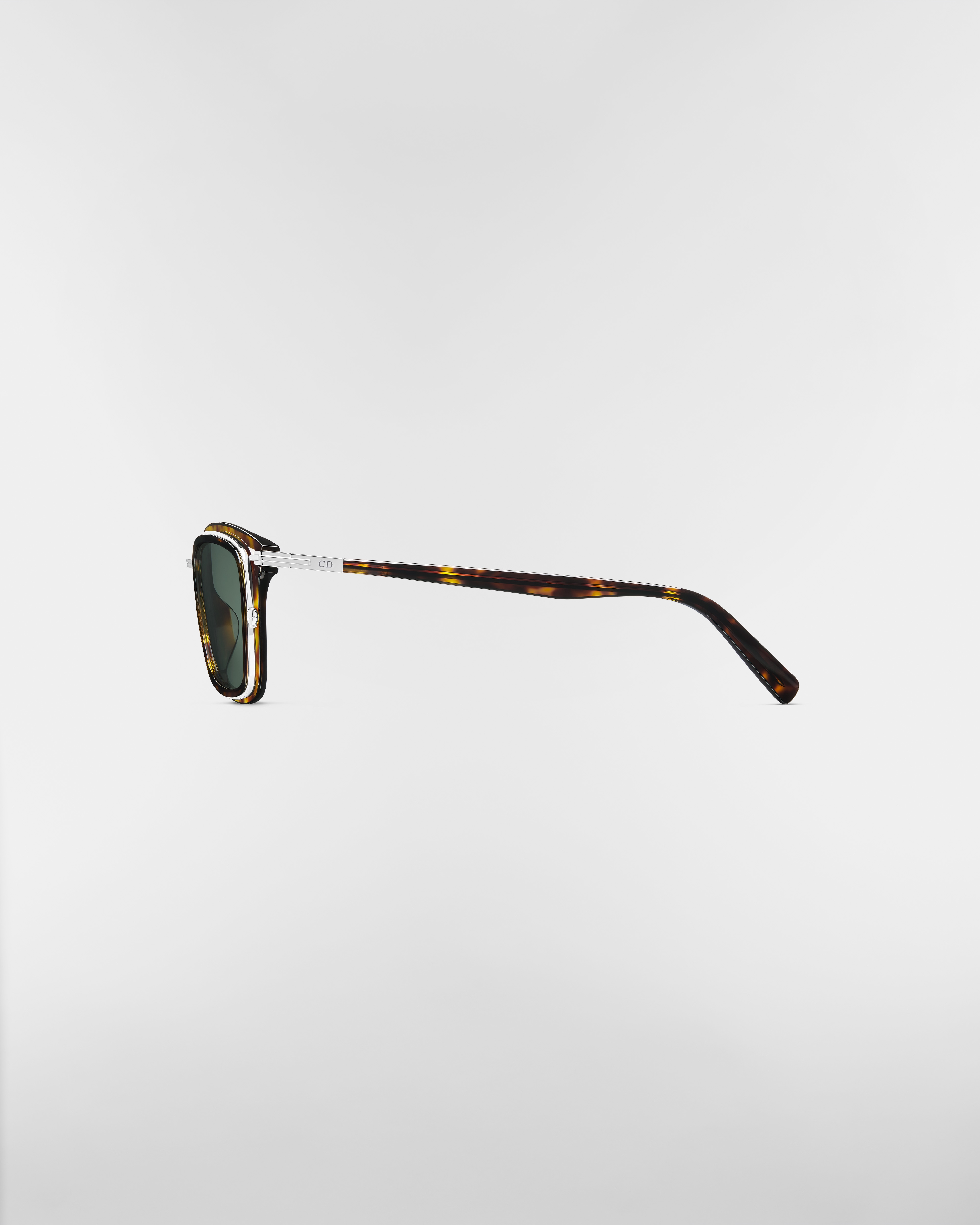 DiorBlackSuit S18U Lunettes de soleil rectangulaires effet écaille brun E02