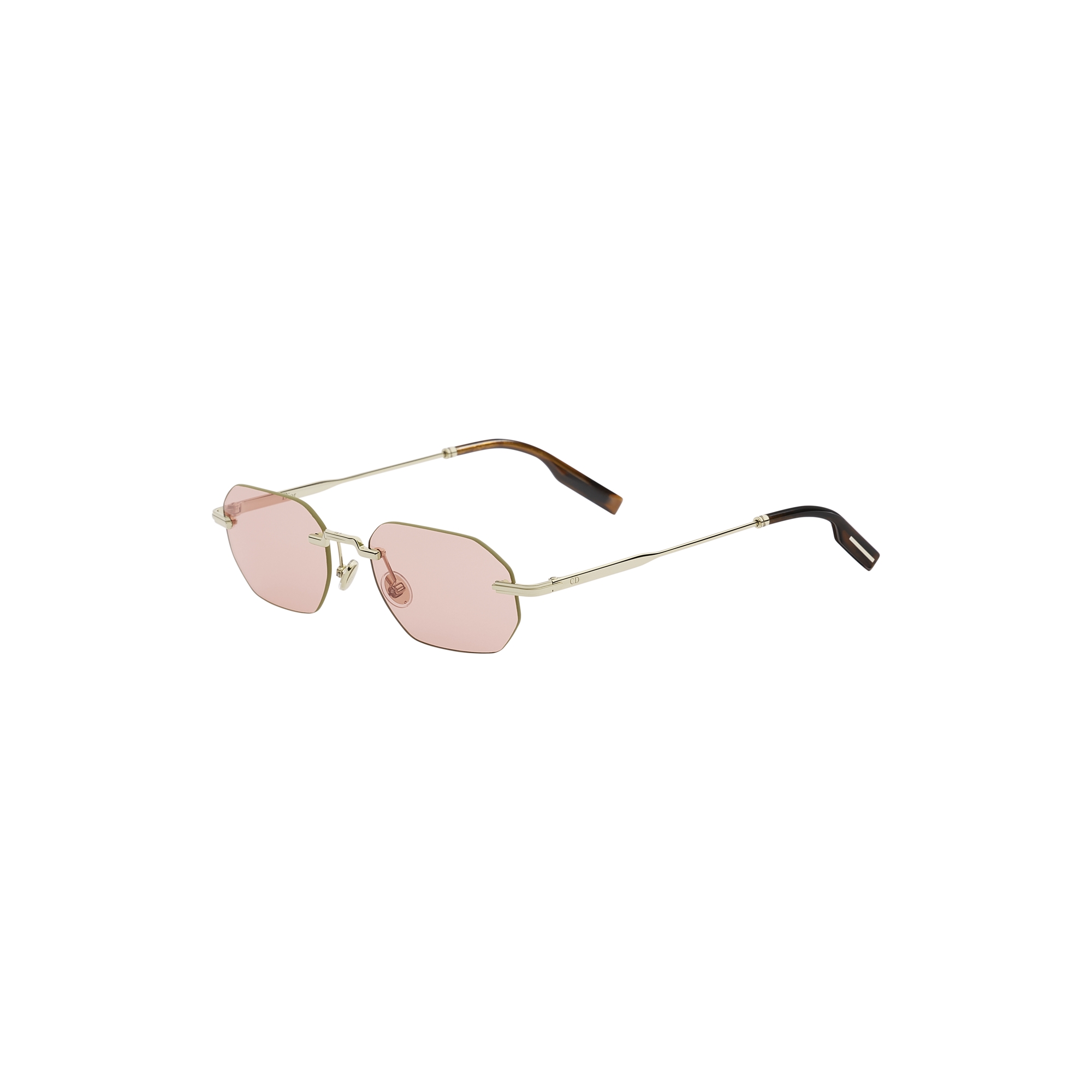  Lunettes de soleil octogonales roses