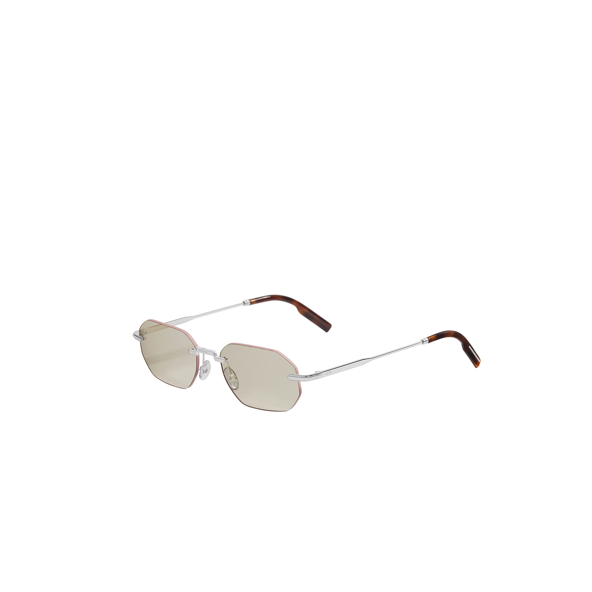 Achteckige Sonnenbrille in Beige