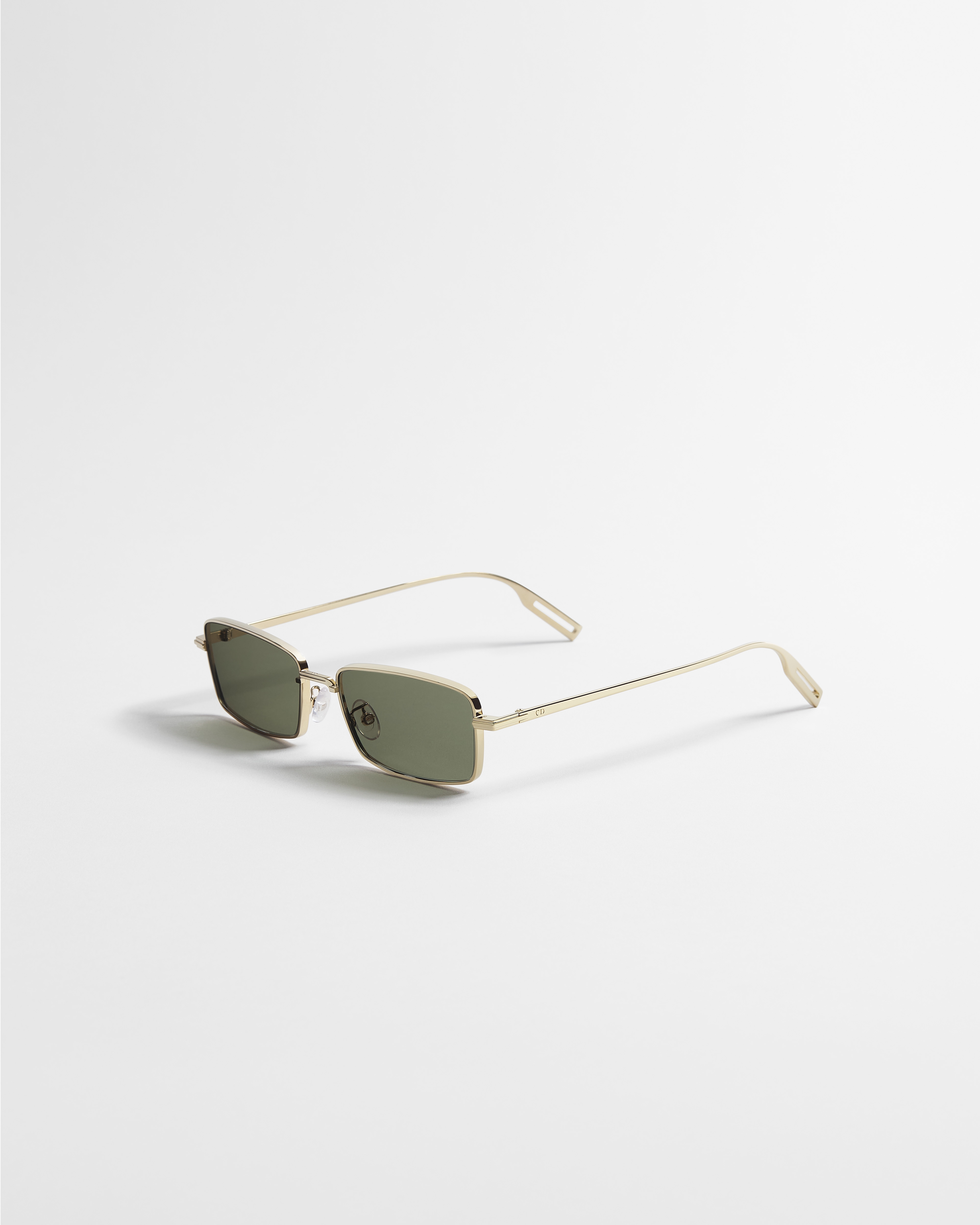 DiorBlackSuit S21U Lunettes de soleil rectangulaires kaki E03
