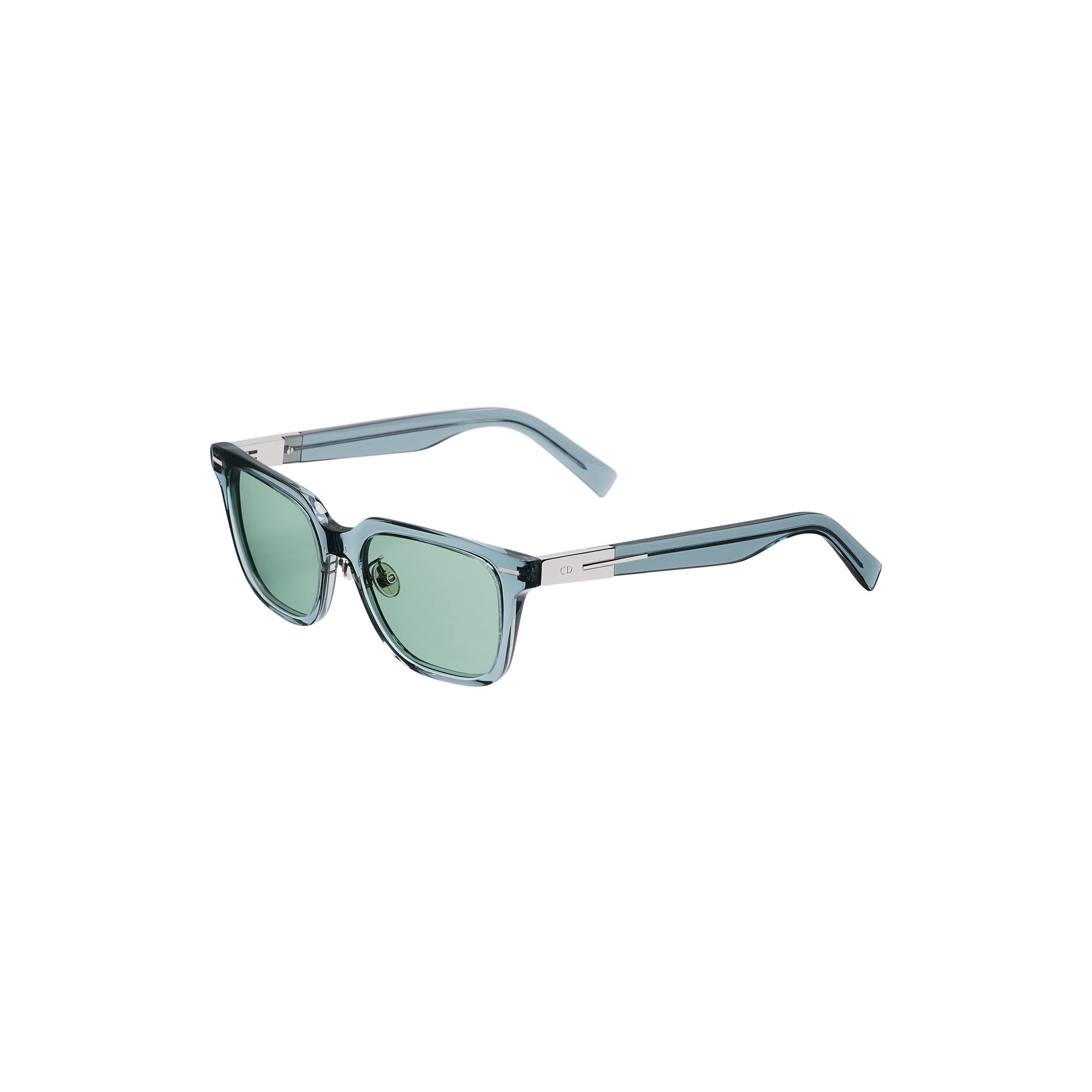  Transparent Gray-Blue Square Sunglasses