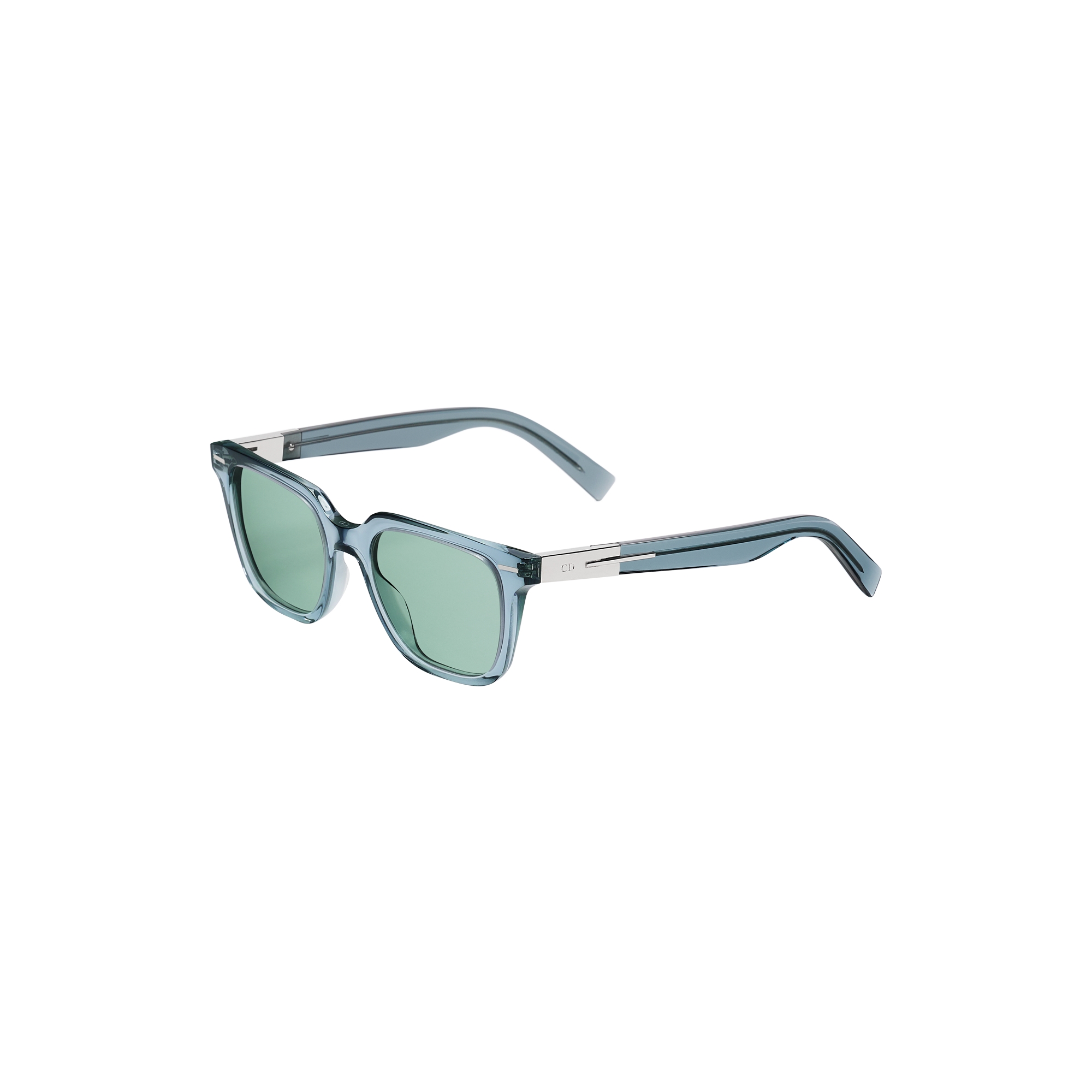  Transparent Gray-Blue Square Sunglasses