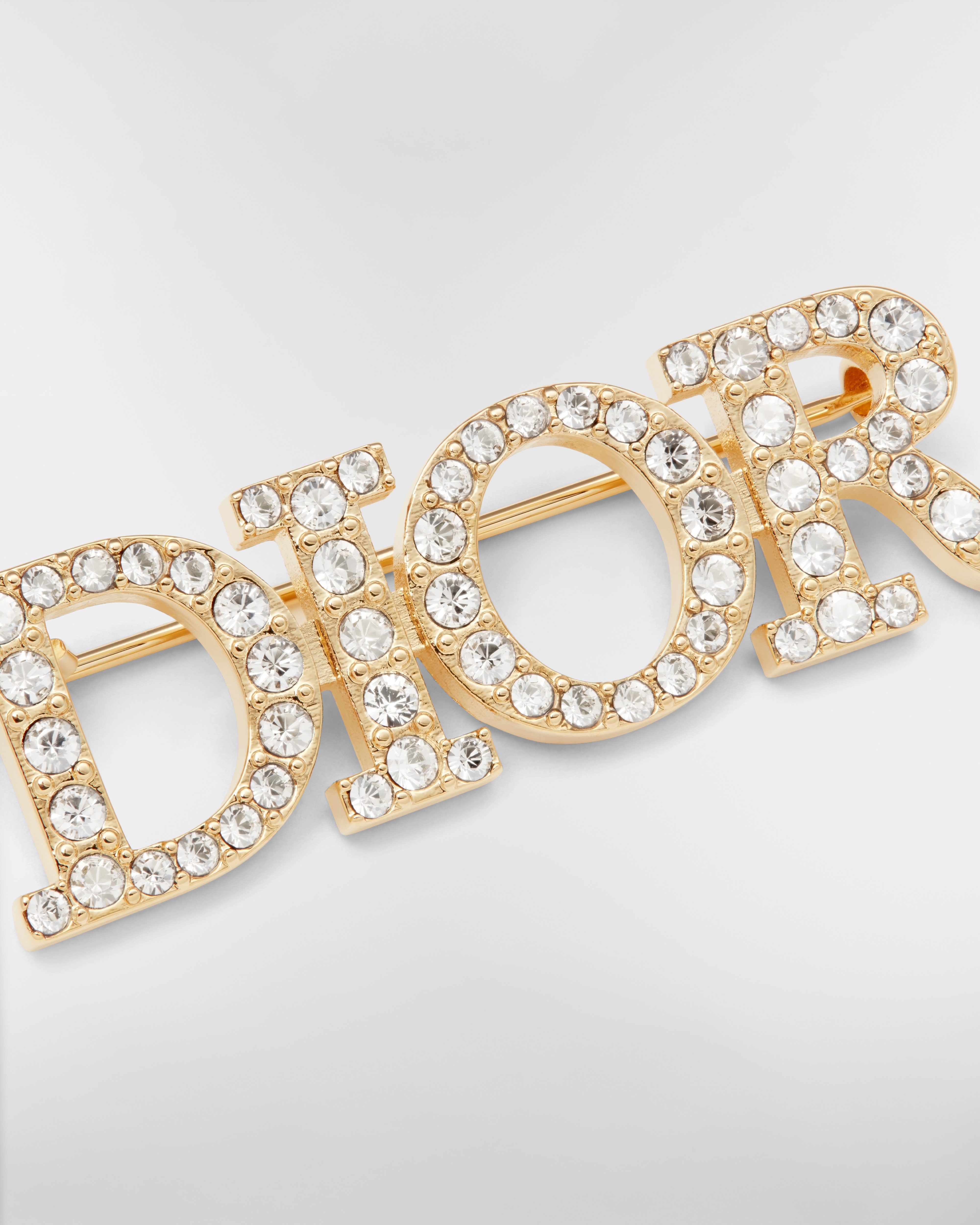 Dio(r)evolution 브로치 골드 피니시 메탈 & 화이트 크리스탈 E09