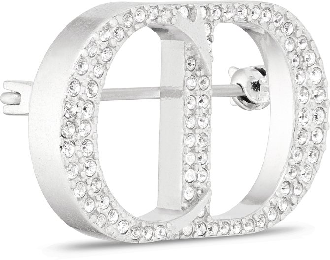 DIOR | CD Icon ブローチ シルバー & クリスタル