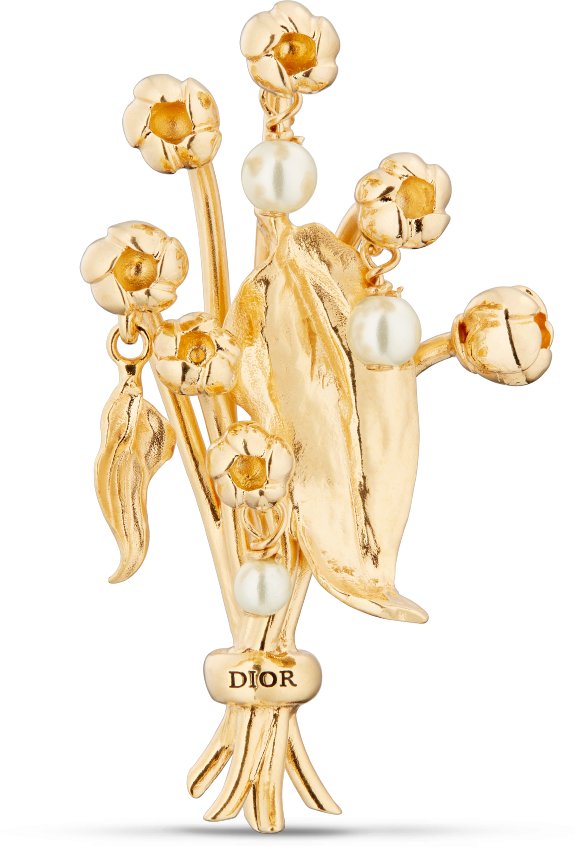 DIOR | Dior Lily Garden ブローチ メタル & レジンパール