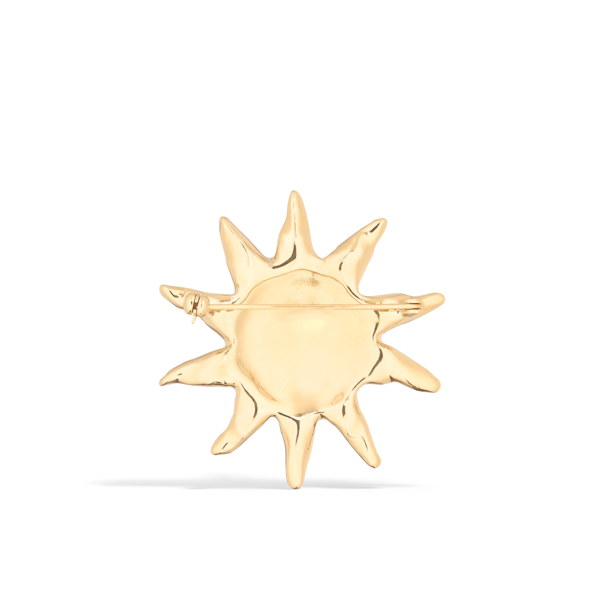 DIOR AND LEWIS HAMILTON Brooch Gold-Finish Brass and White Crystal E08