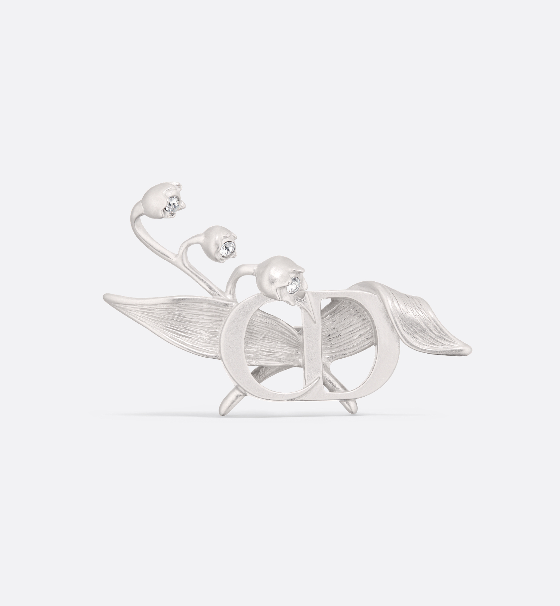 DIOR | CD Lily of the Valley ブローチ シルバー & クリスタル DIOR | CD Lily of the Valley ブローチ シルバー & クリスタル