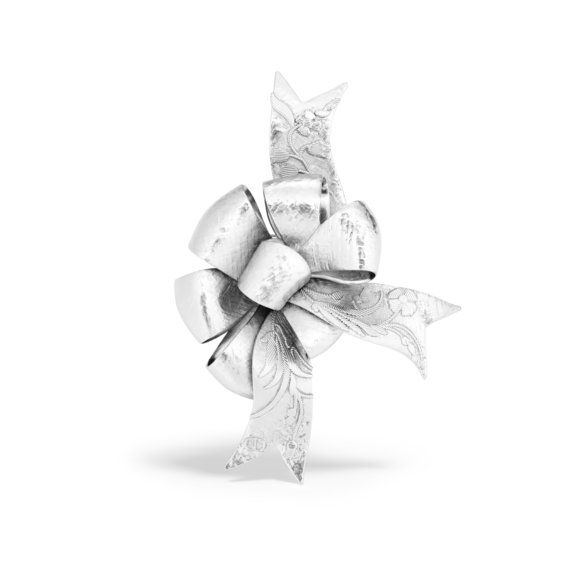 CD Icon ボウ ブローチ 真鍮 E01