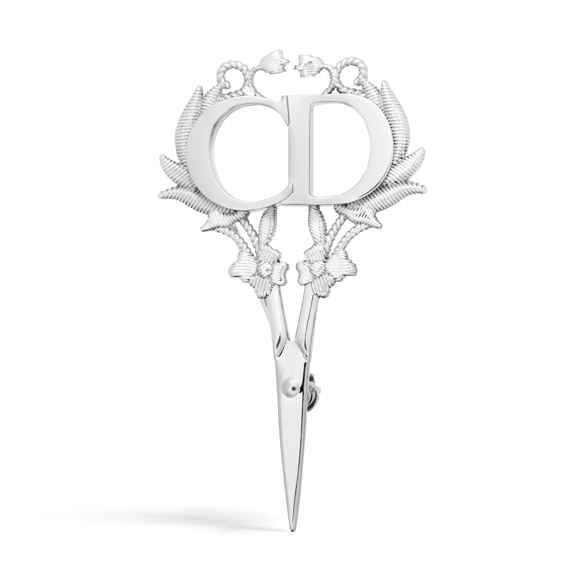 CD Icon Brooch Silver-Finish Brass | DIOR