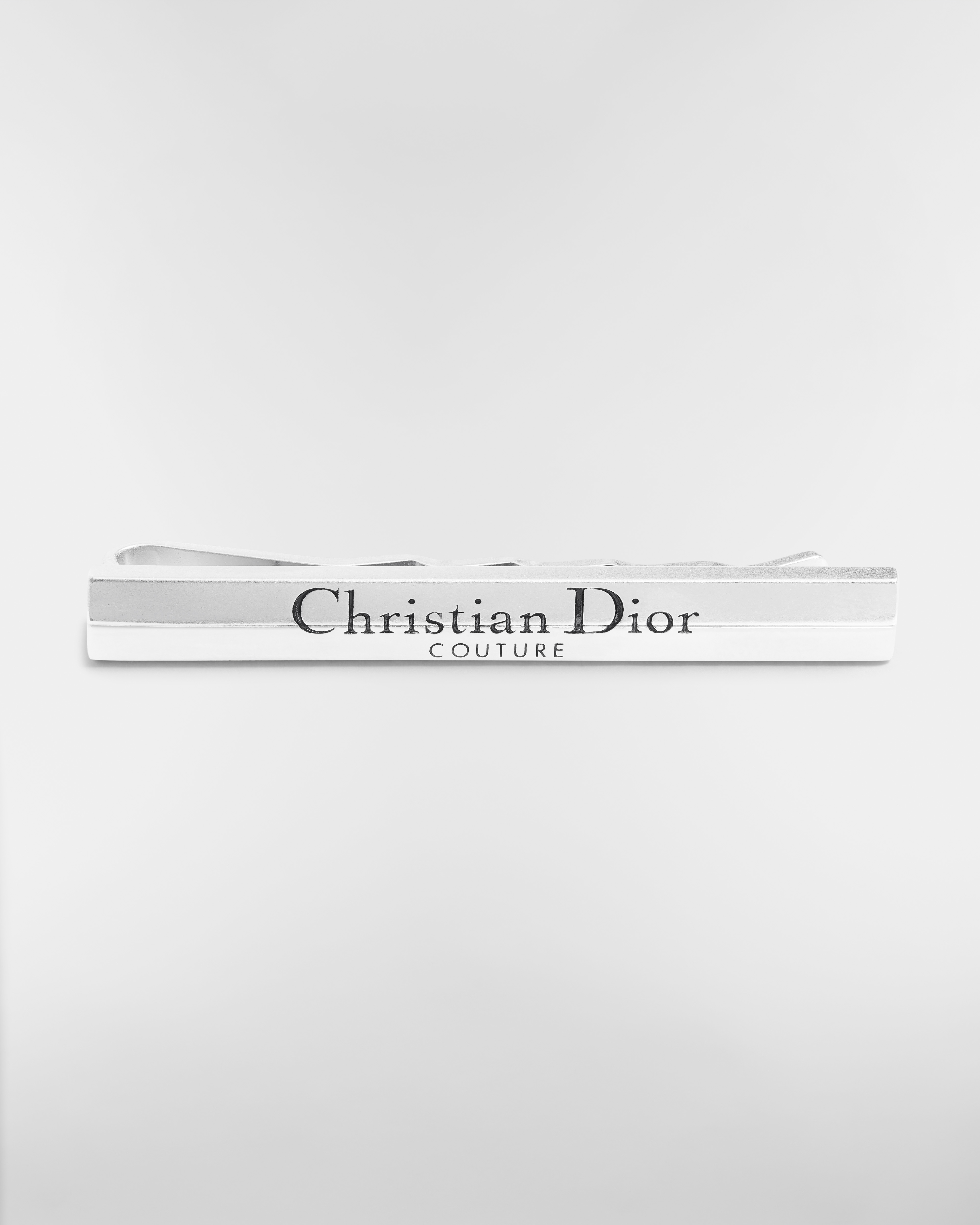 Christian Dior Couture Cut Tiepin Silver and Black Resin E01
