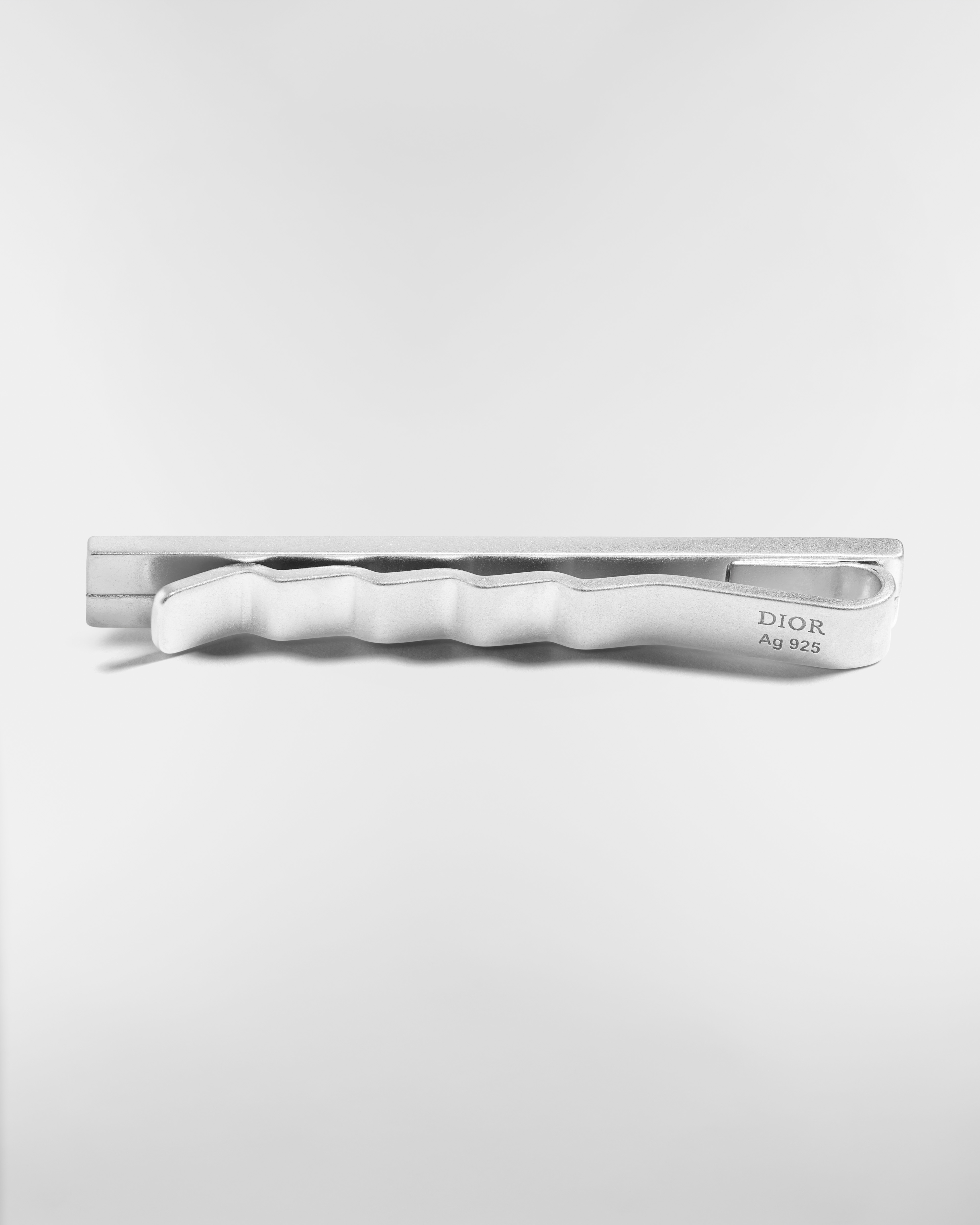 Christian Dior Couture Cut Tiepin Silver and Black Resin E08