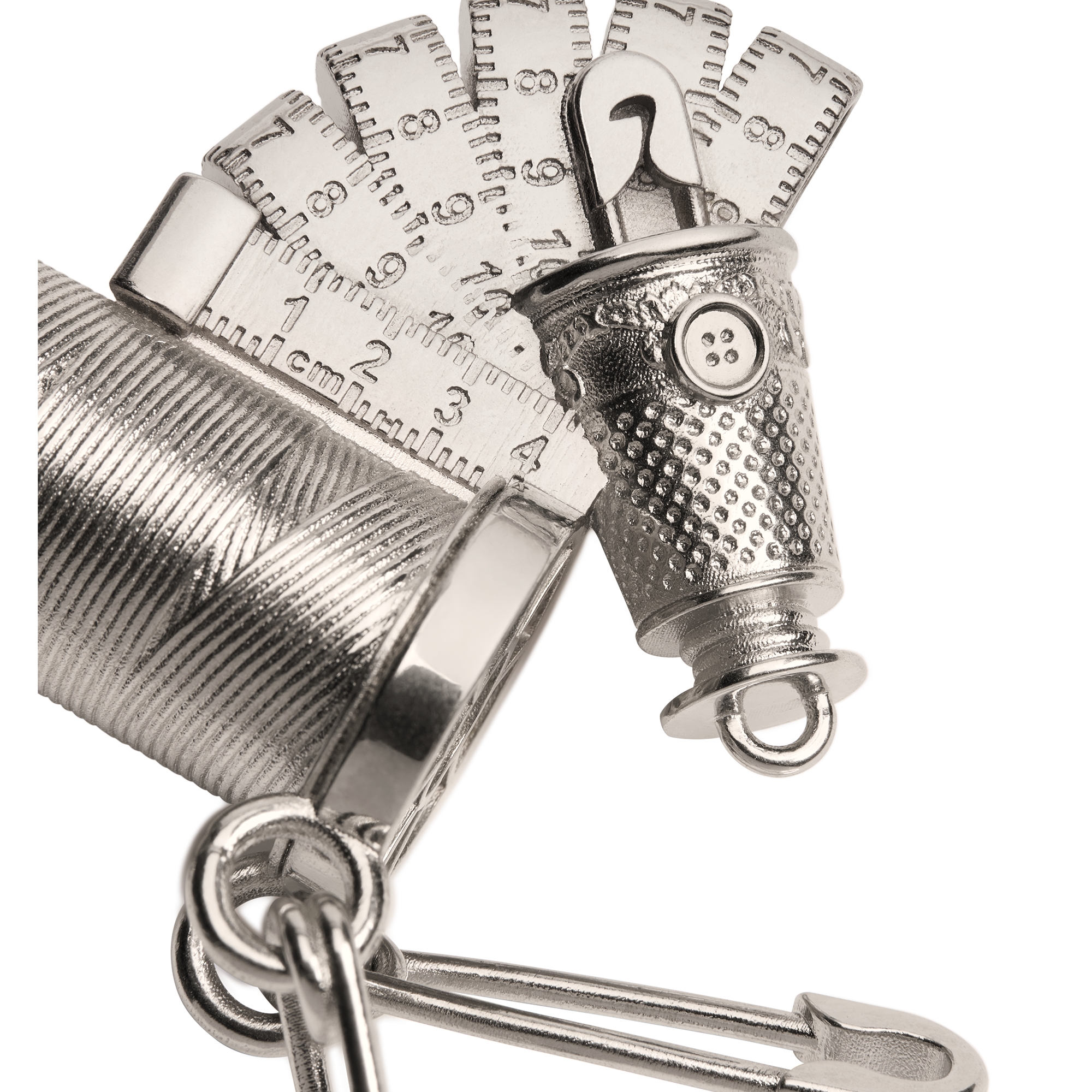 Dior Couture Charms Horse Brooch Silver E10