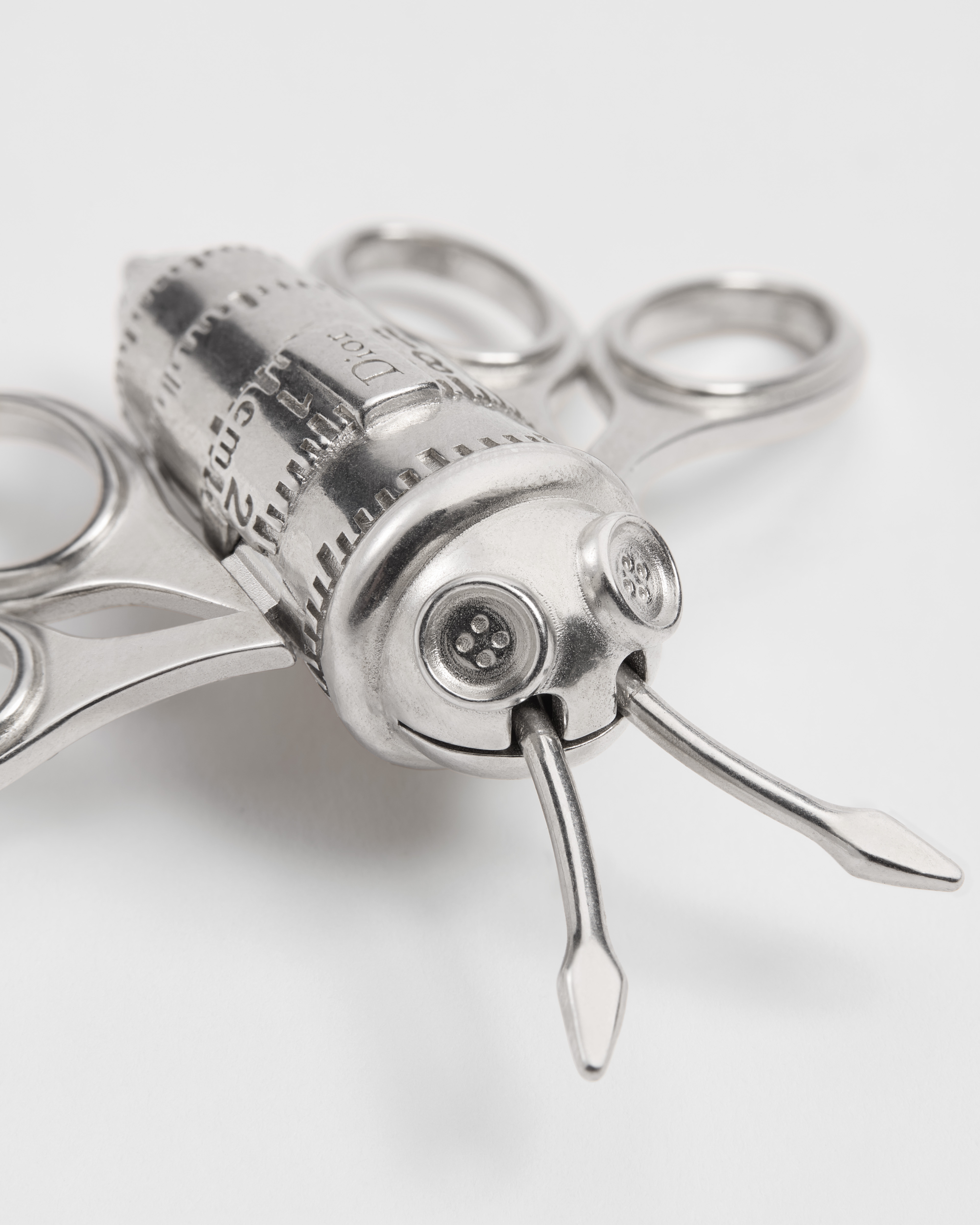 Dior Couture Charms Bee Brooch Silver E09