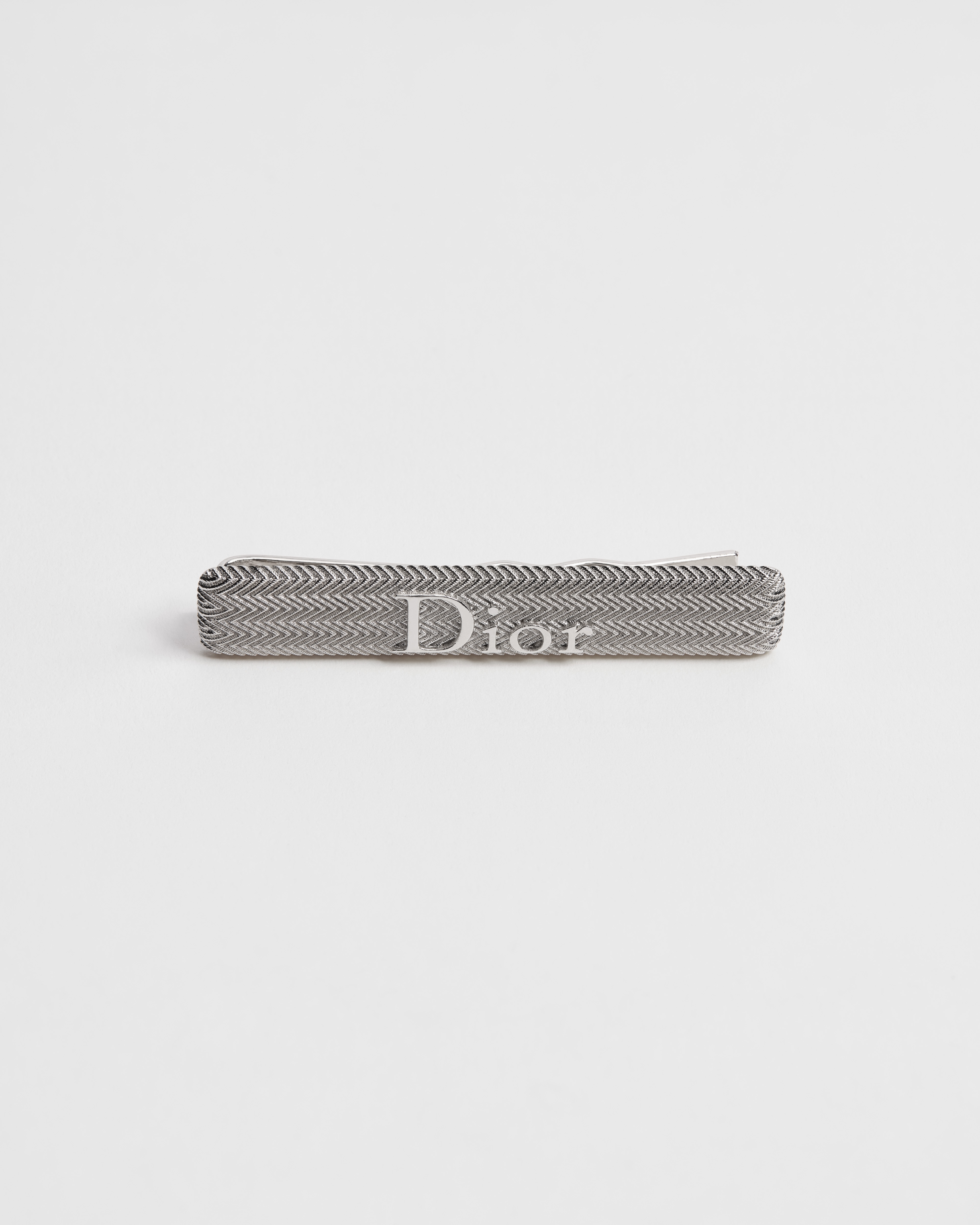 Dior Guilloché 領帶夾 銀 E01