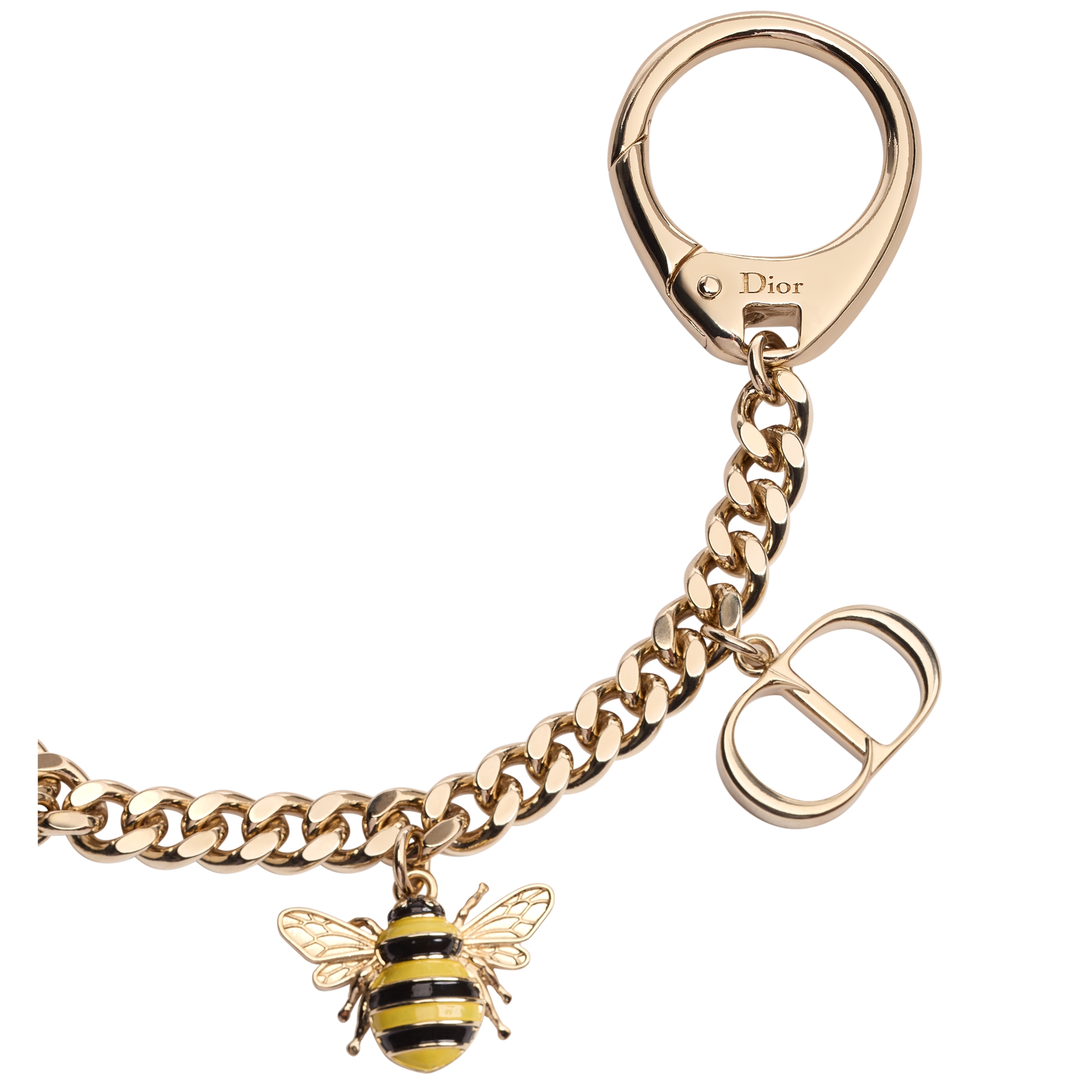 Dior Daisy Bag Charm Gold-Finish Metal and Multicolor Lacquer E12