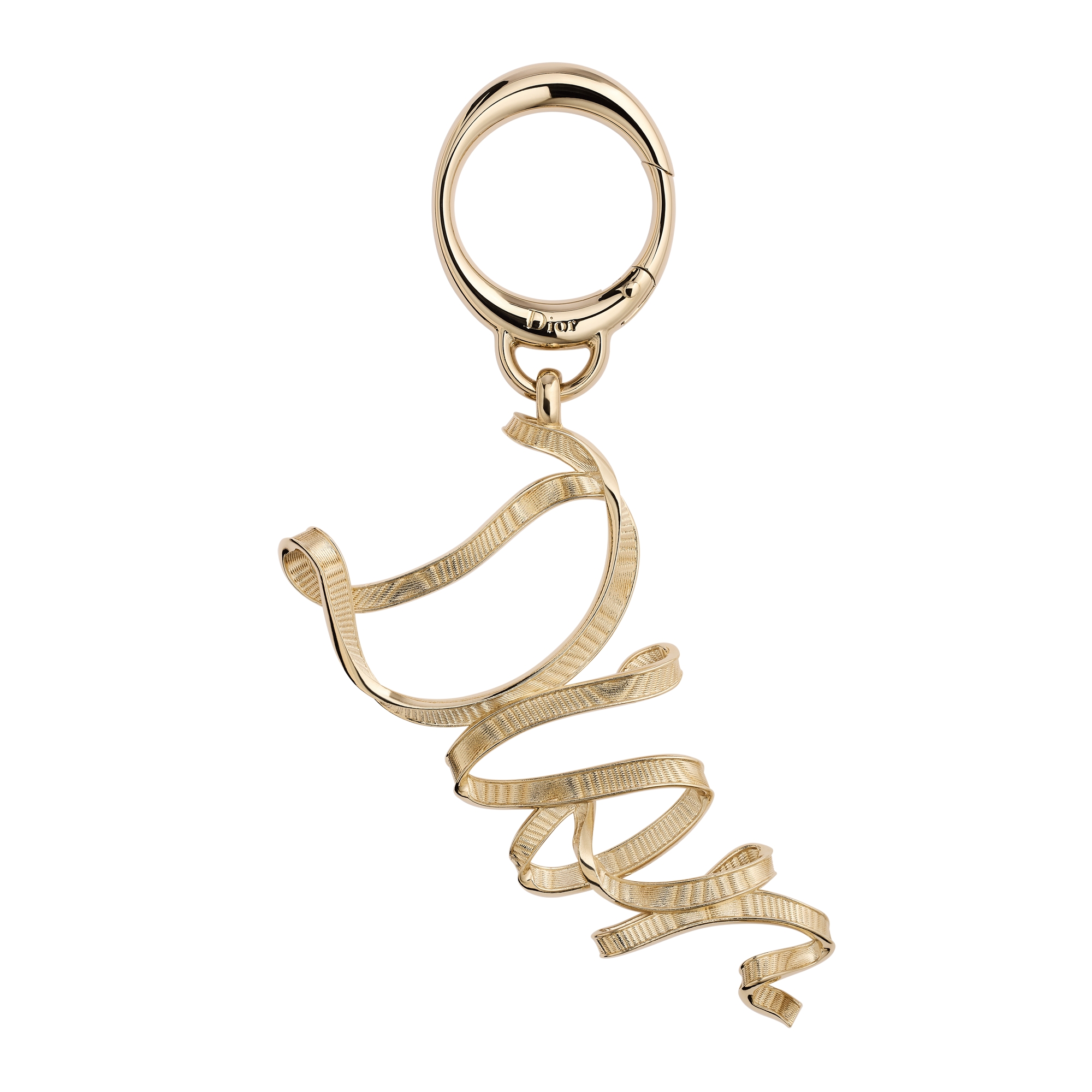 Dior Ribbon Bag Charm Gold-Finish Metal | DIOR