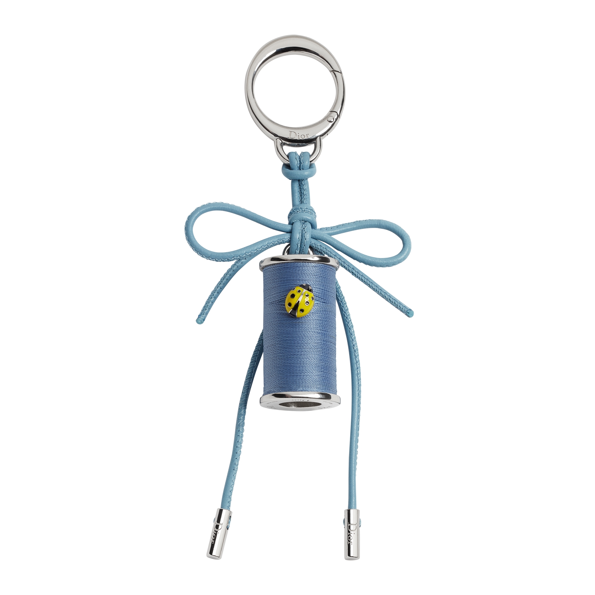 Dior Studio Couture Bag Charm Blue Lambskin, Silver-Finish Metal, Multicolor Lacquer and Blue Thread E01