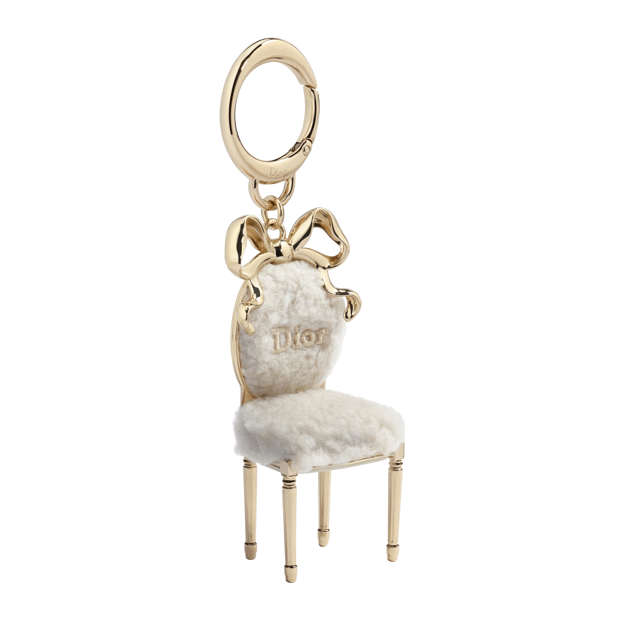 DiorAlps Dior Icon Bag Charm Gold-Finish Metal and Shearling