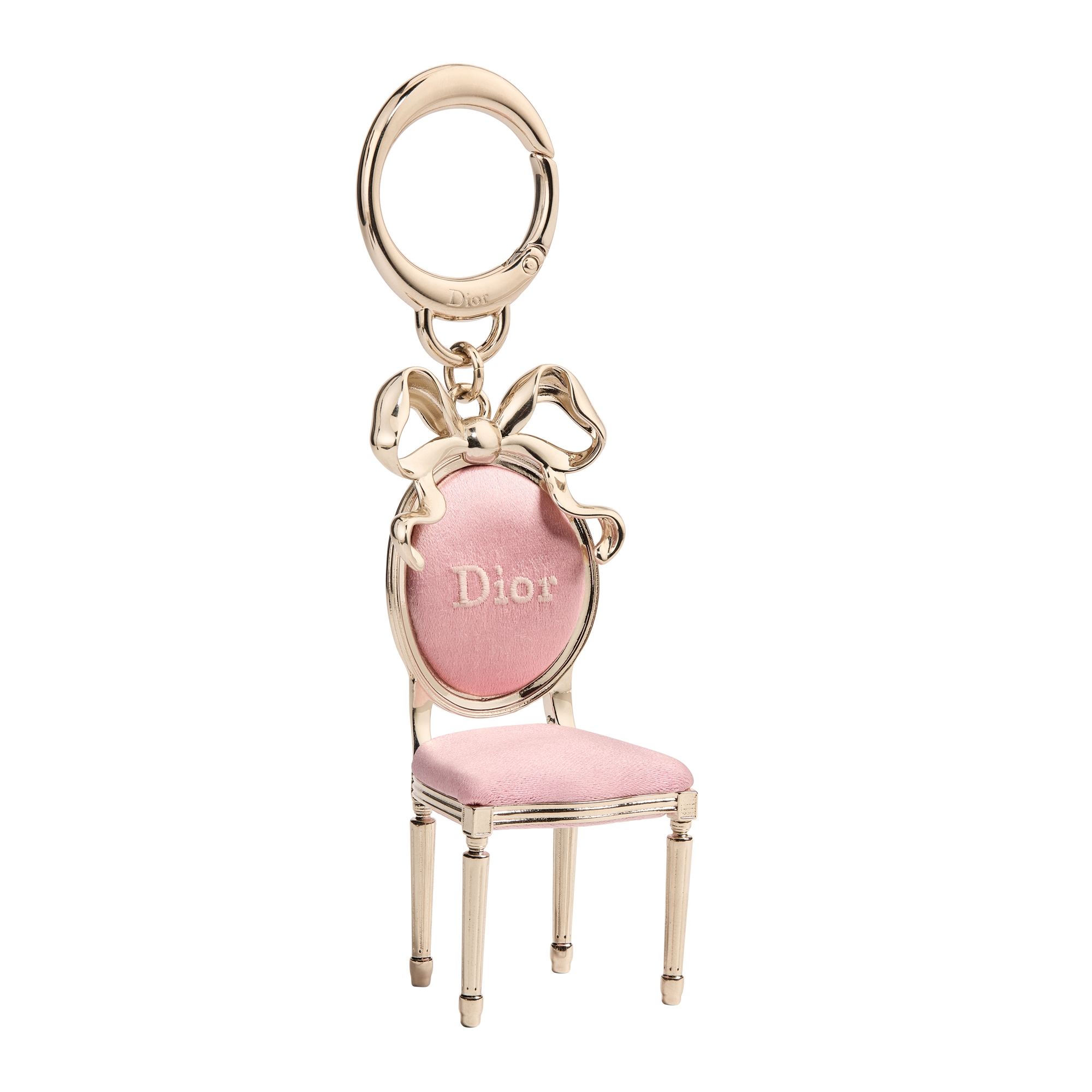  골드 피니시 메탈 & 드림 핑크 새틴 스타일 패브릭