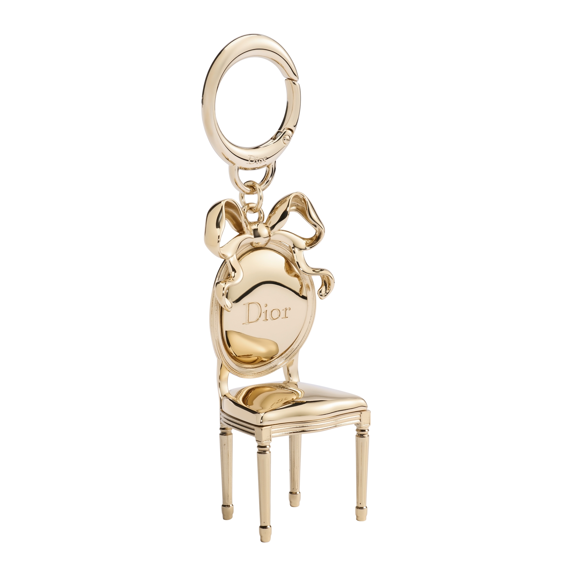 Dior Icon Bag Charm Pale Gold-Finish Metal E01