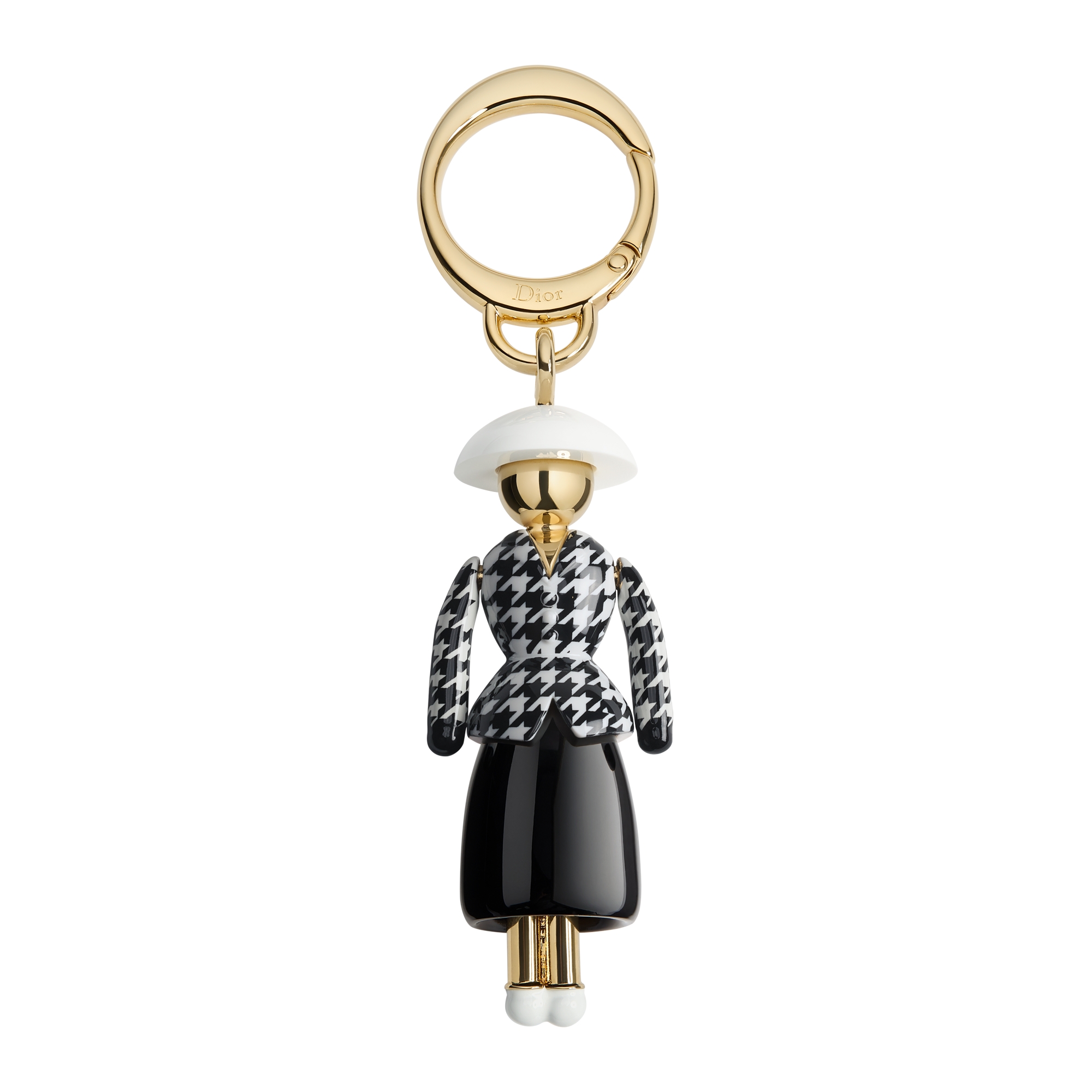  Gold-Finish Metal with White and Black Resin