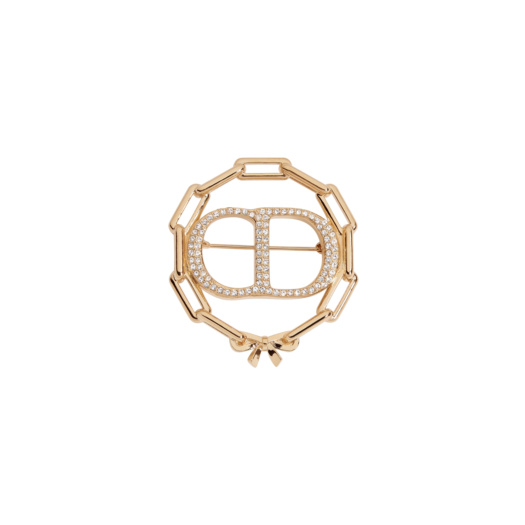 DIOR | CD Circle Chain ブローチ メタル & クリスタル