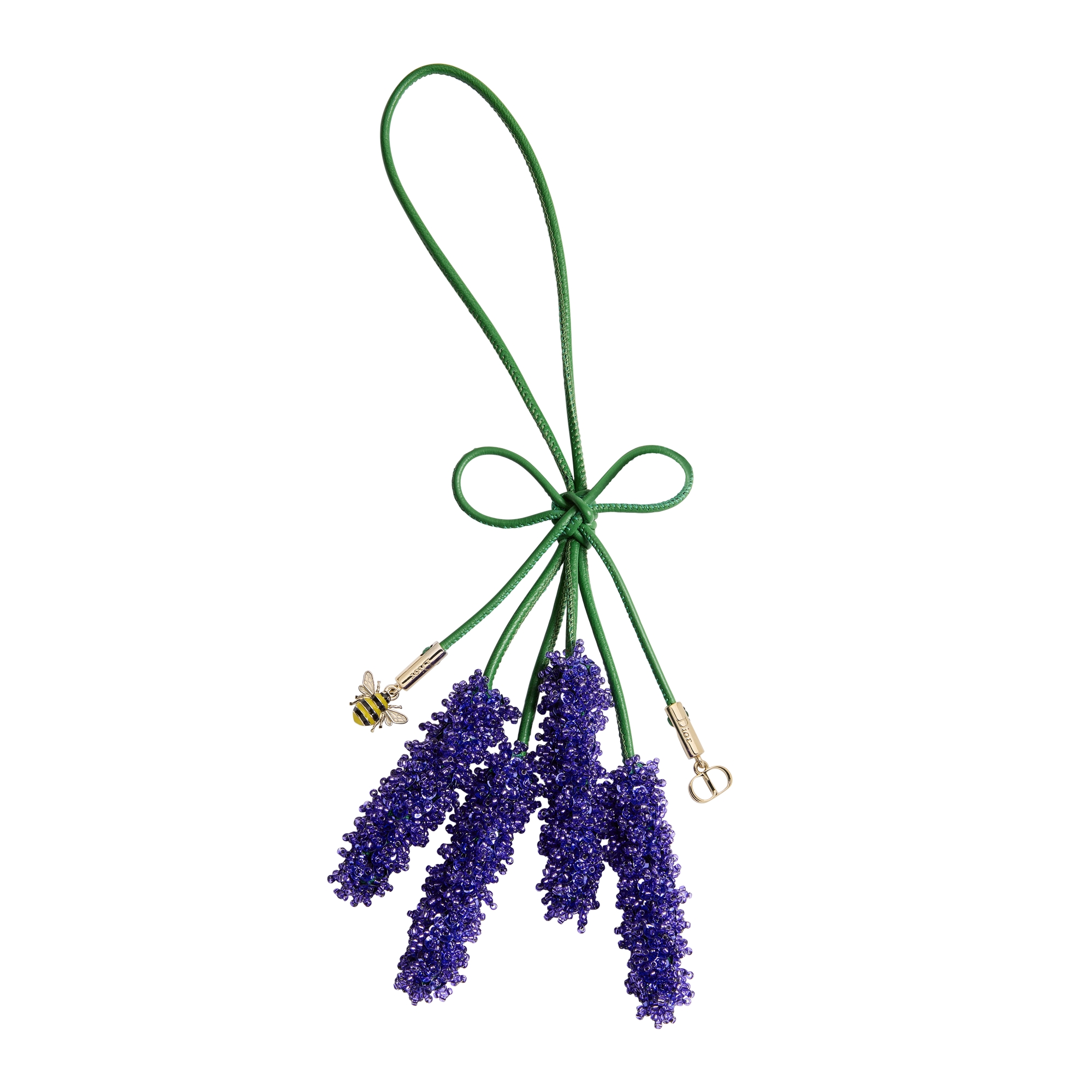 Atelier Provençal Dior Bag Charm Gold-Finish Metal, Green Lambskin, Embroidered Beads and Multicolor Lacquer E01