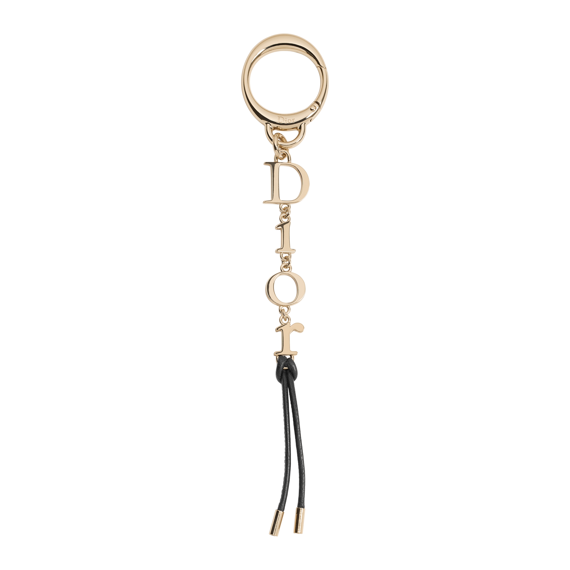 Dior Vertical Bag Charm Gold-Finish Metal and Black Lambskin | DIOR