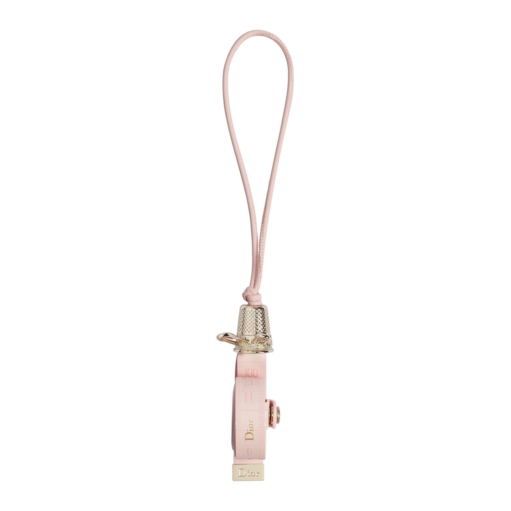 Dior Créatures Couture Bag Charm Pale Gold-Finish Metal and Pink Calfskin E01