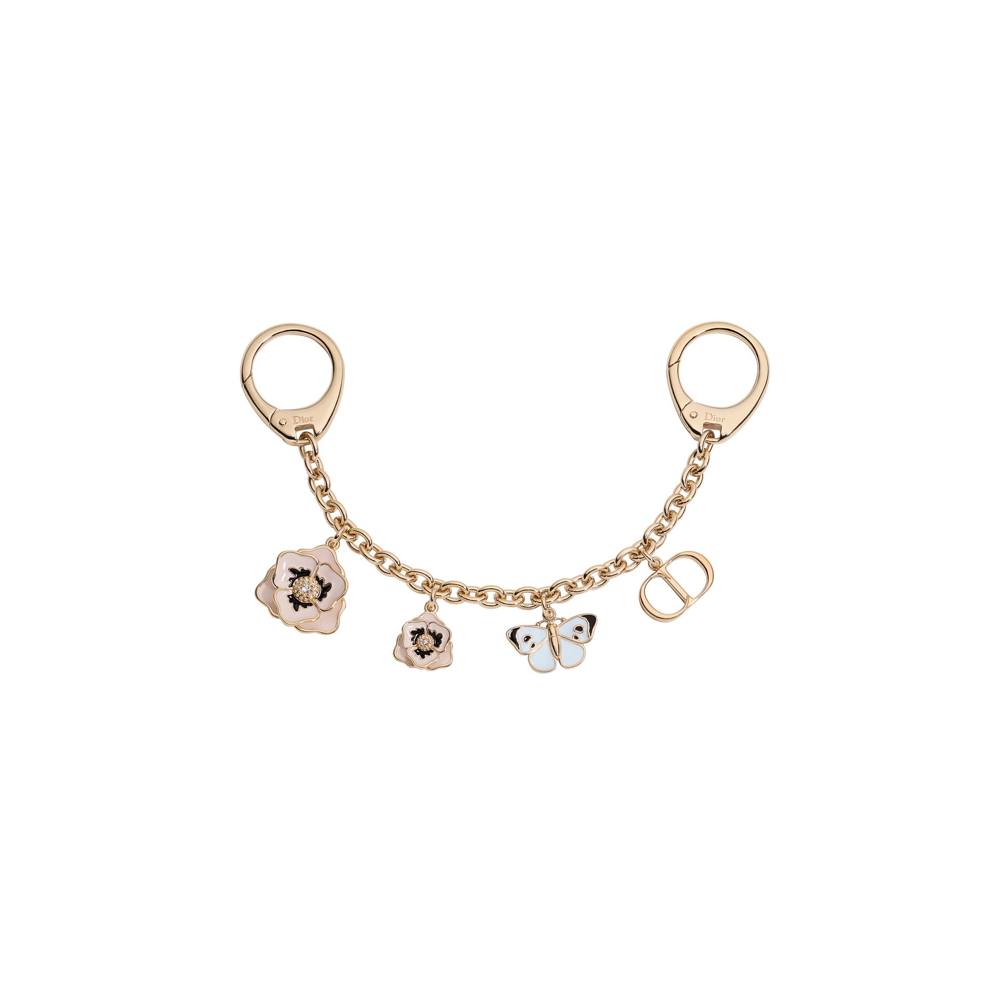 Jardin d'Atelier Dior Bag Charm Pale Gold-Finish Metal and Multicolor Lacquer E01