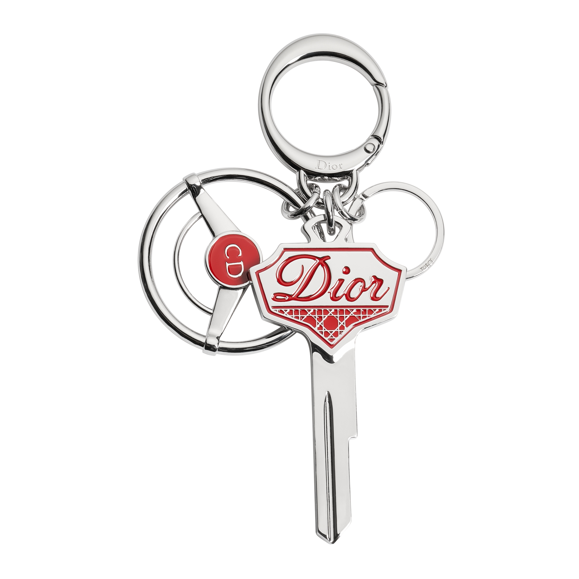 Dior Sunset Boulevard キー & ハンドル バッグチャーム シルバー