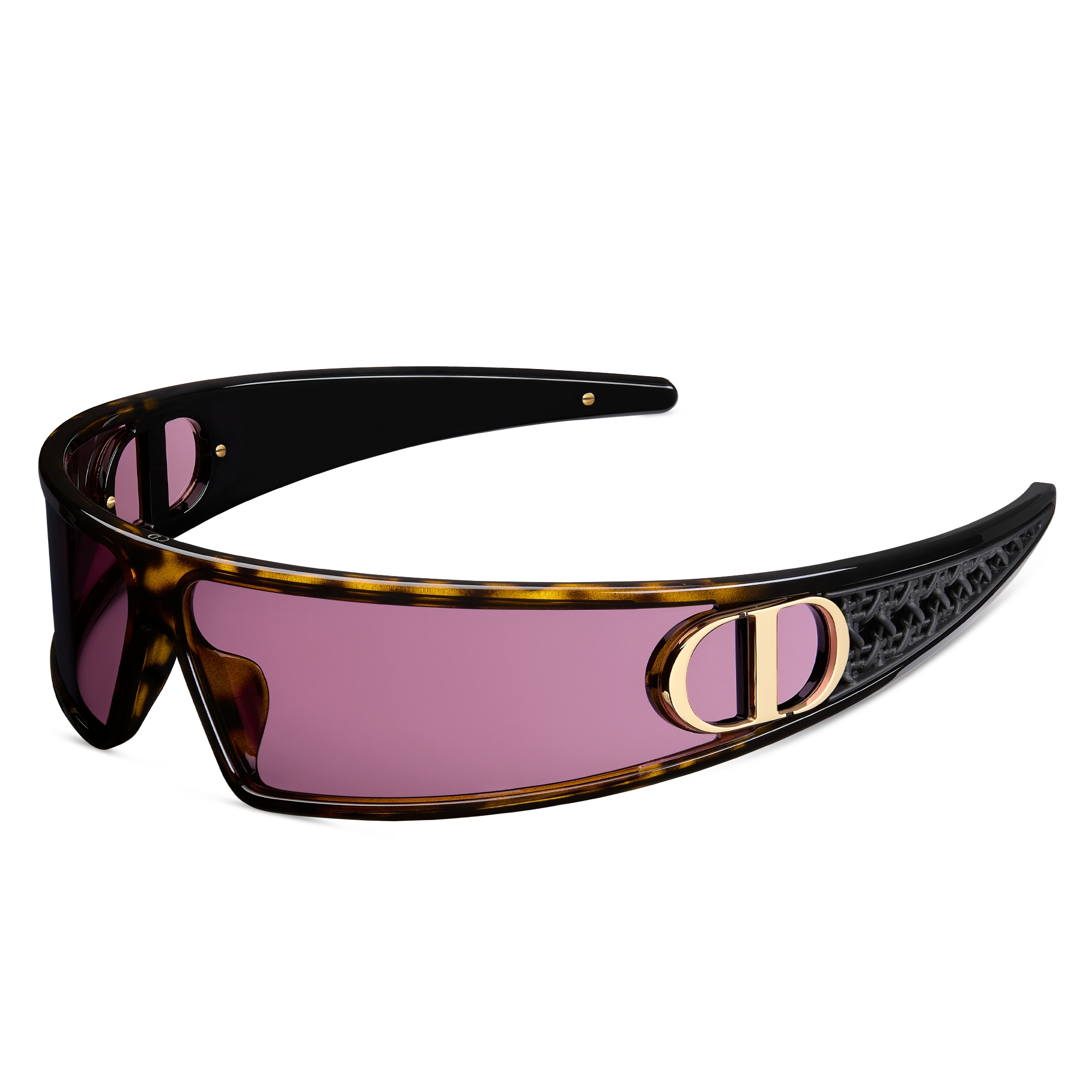 VeryDior M1U Deep Brown Tortoiseshell-Effect Mask Sunglasses E03