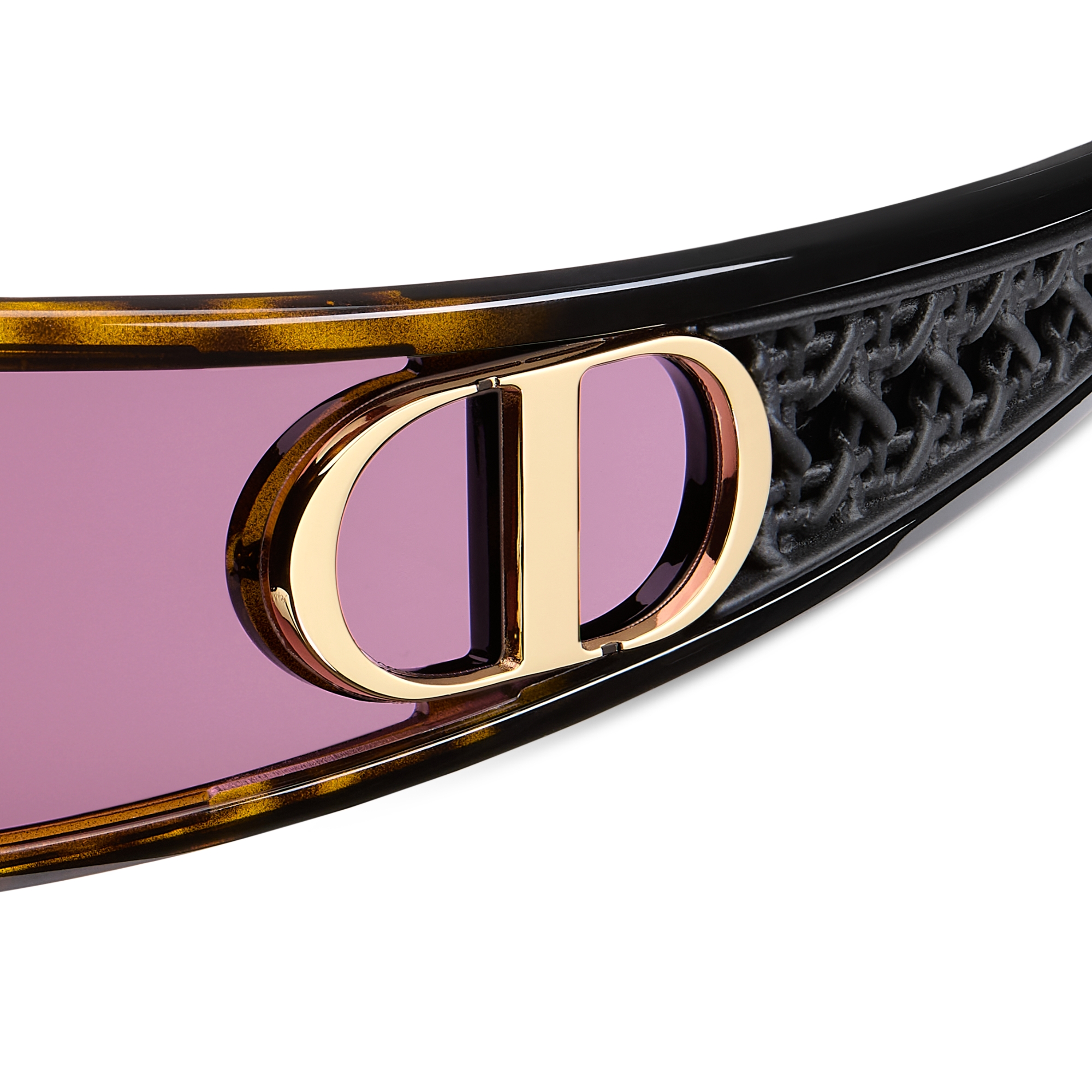 VeryDior M1U Deep Brown Tortoiseshell-Effect Mask Sunglasses E09