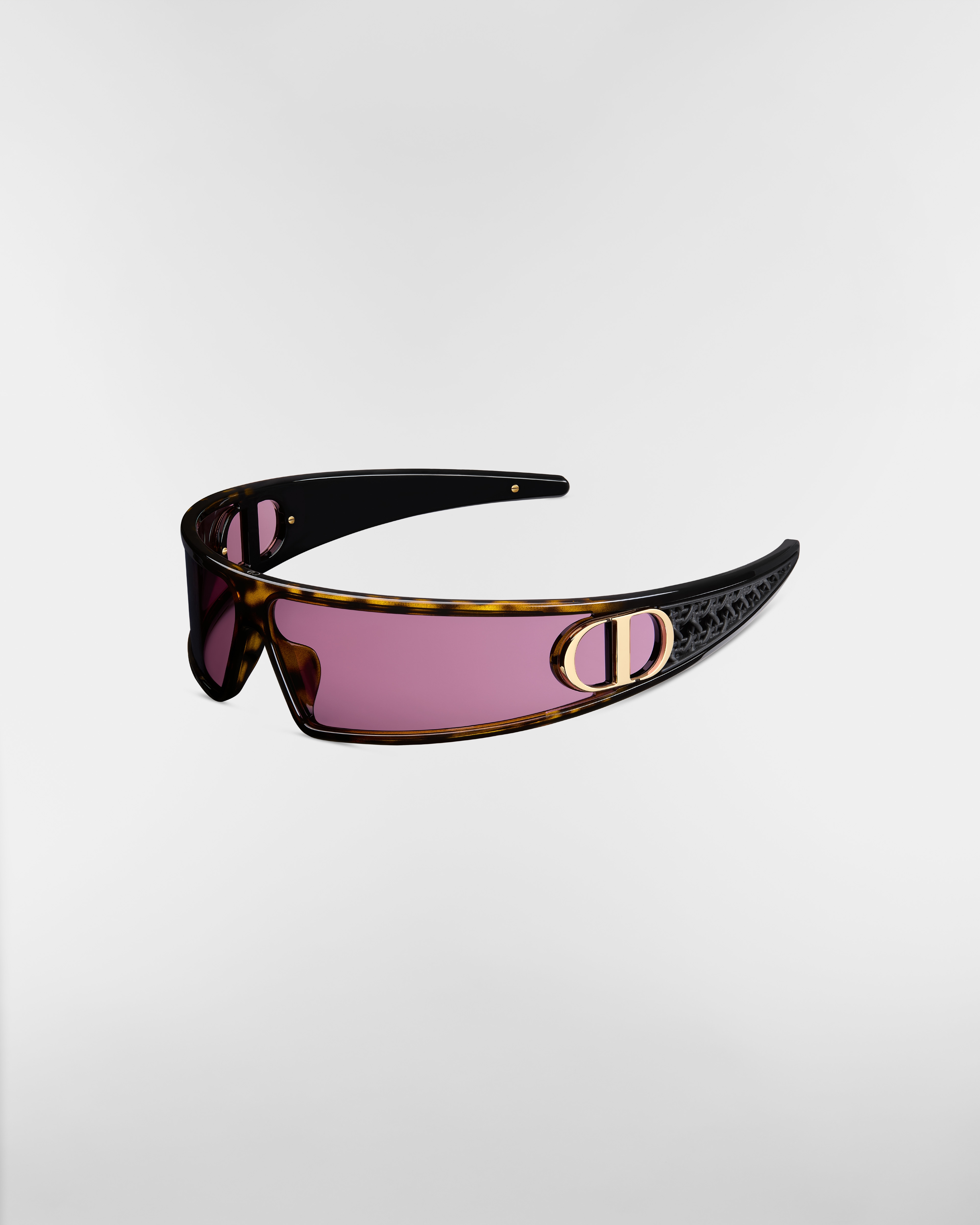 VeryDior M1U Maskerzonnebril met donkerbruine tortoiselook E03