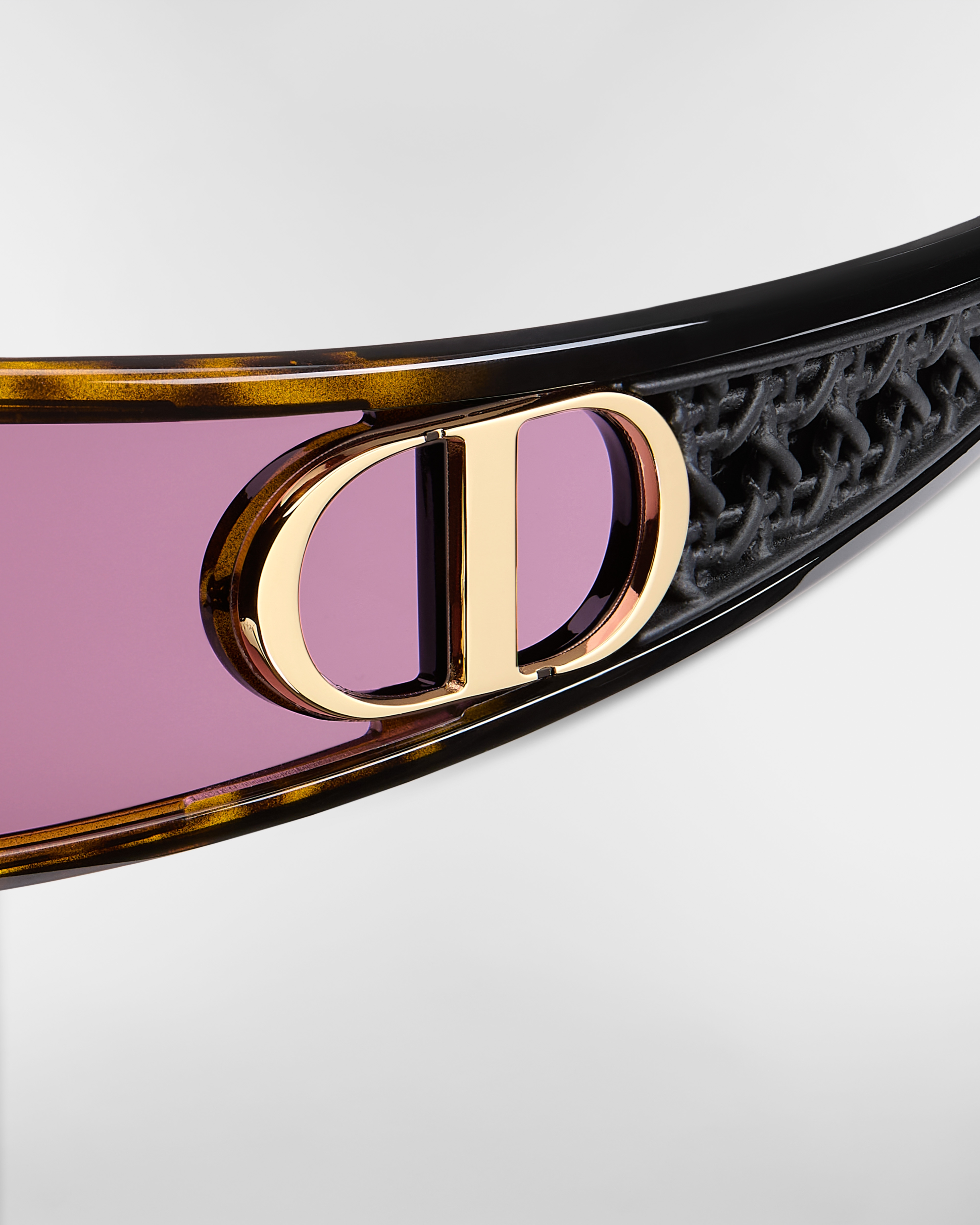 VeryDior M1U Deep Brown Tortoiseshell-Effect Mask Sunglasses E09