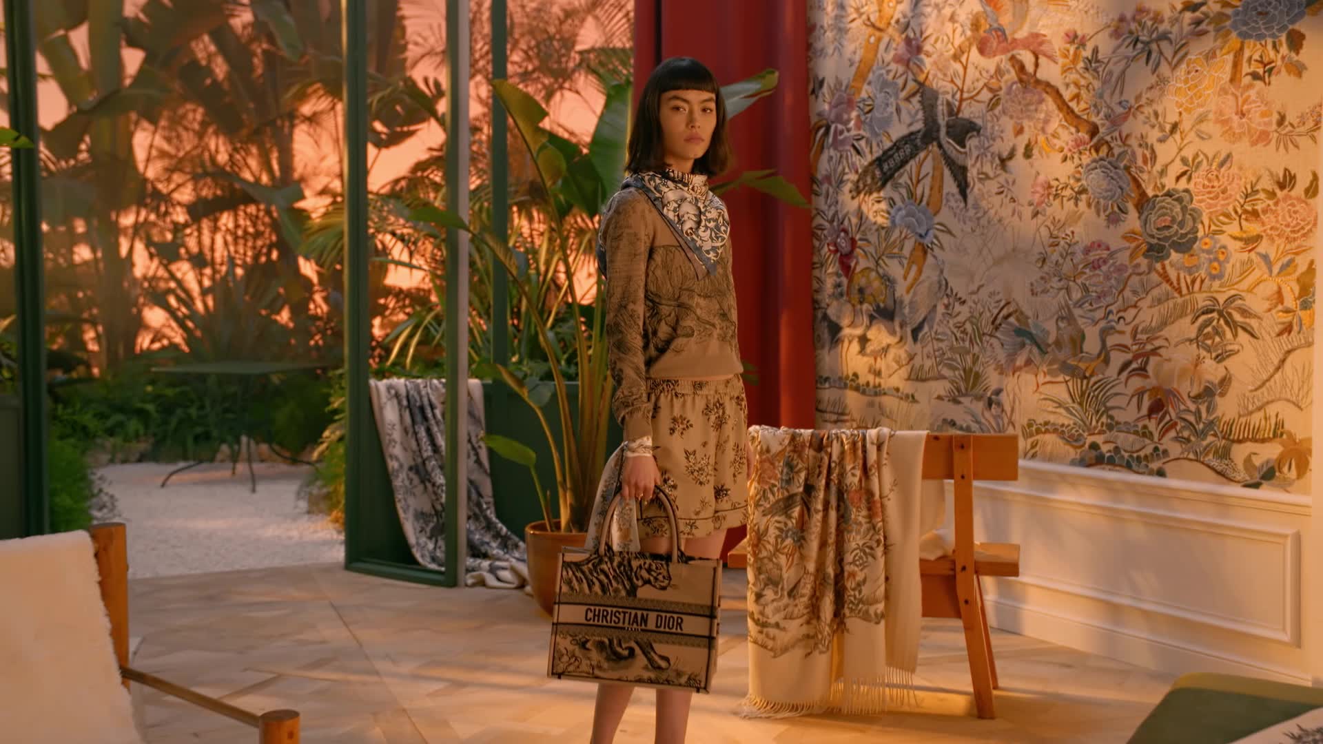 DIOR | Dior Jardin d'Hiver ミッツァ スカーフ シルクツイル