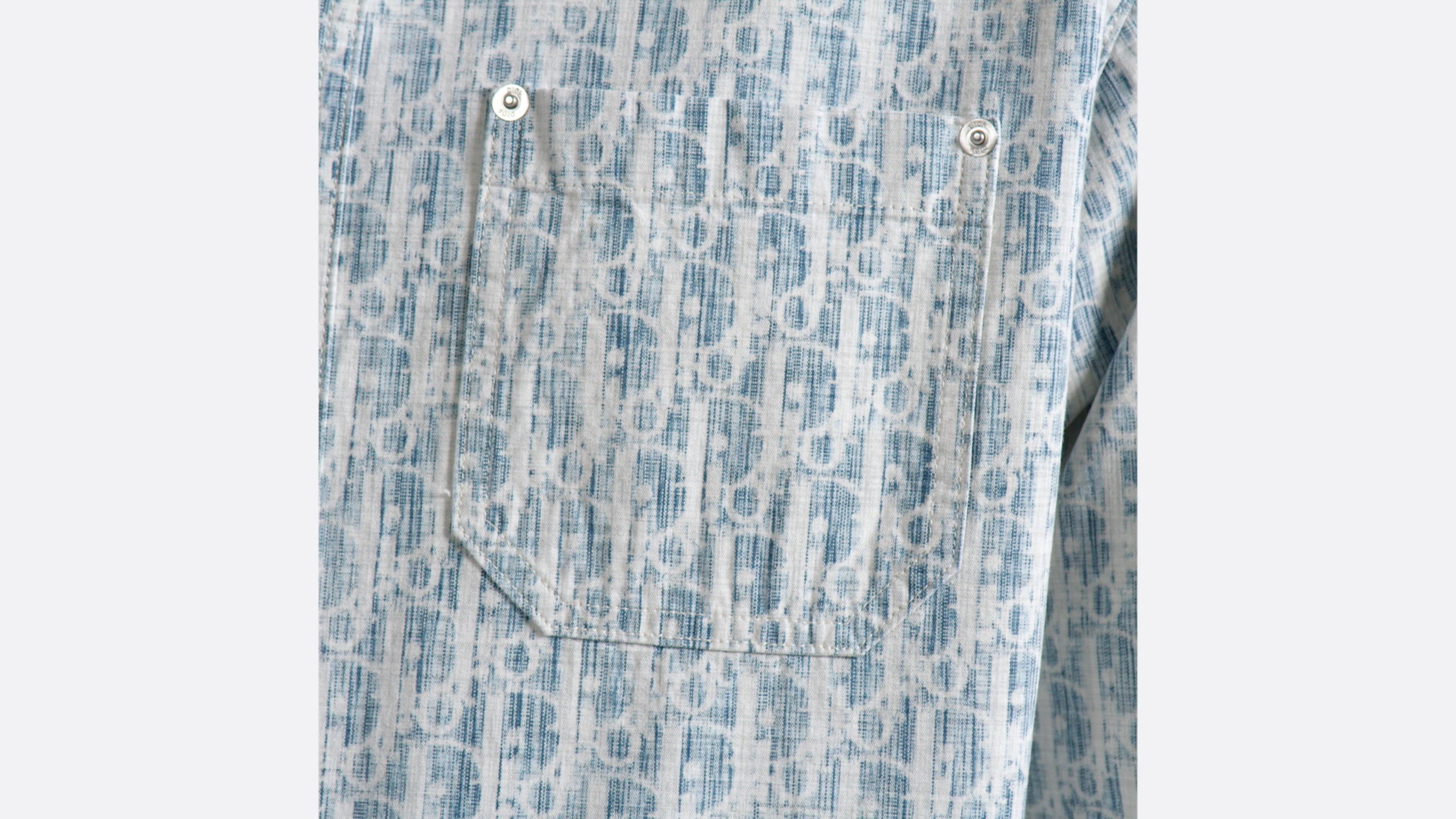 DIOR | オーバーシャツ ディオール オブリーク カスリ コットン