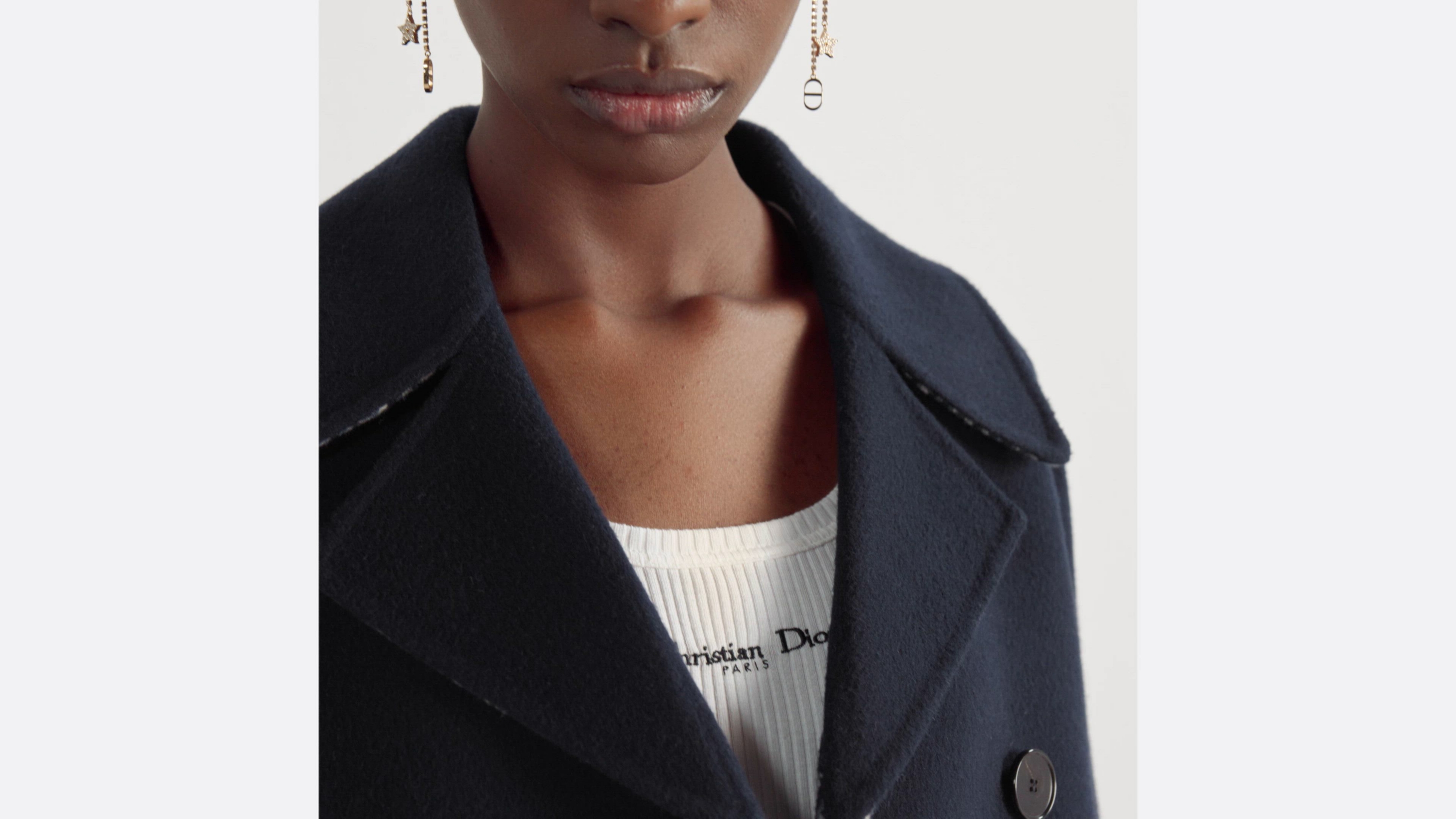 DIOR | ピーコート ディオール オブリーク ダブルフェース ウール