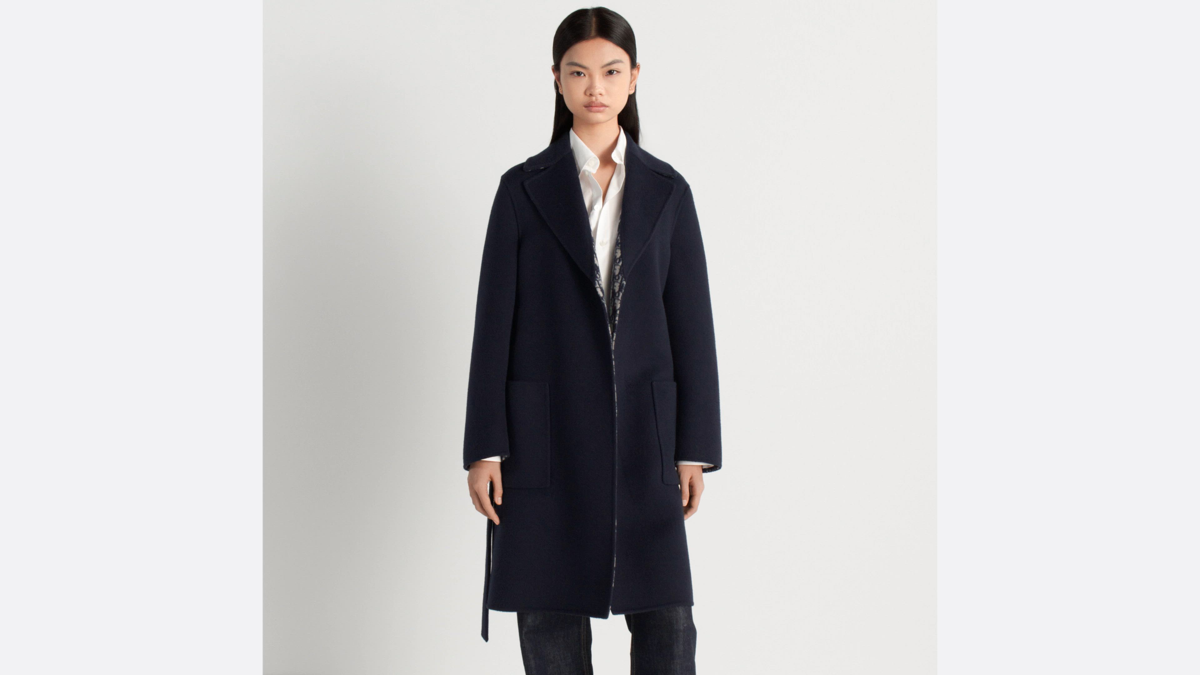 DIOR | ベルト付き コート ダブルフェース バージンウール