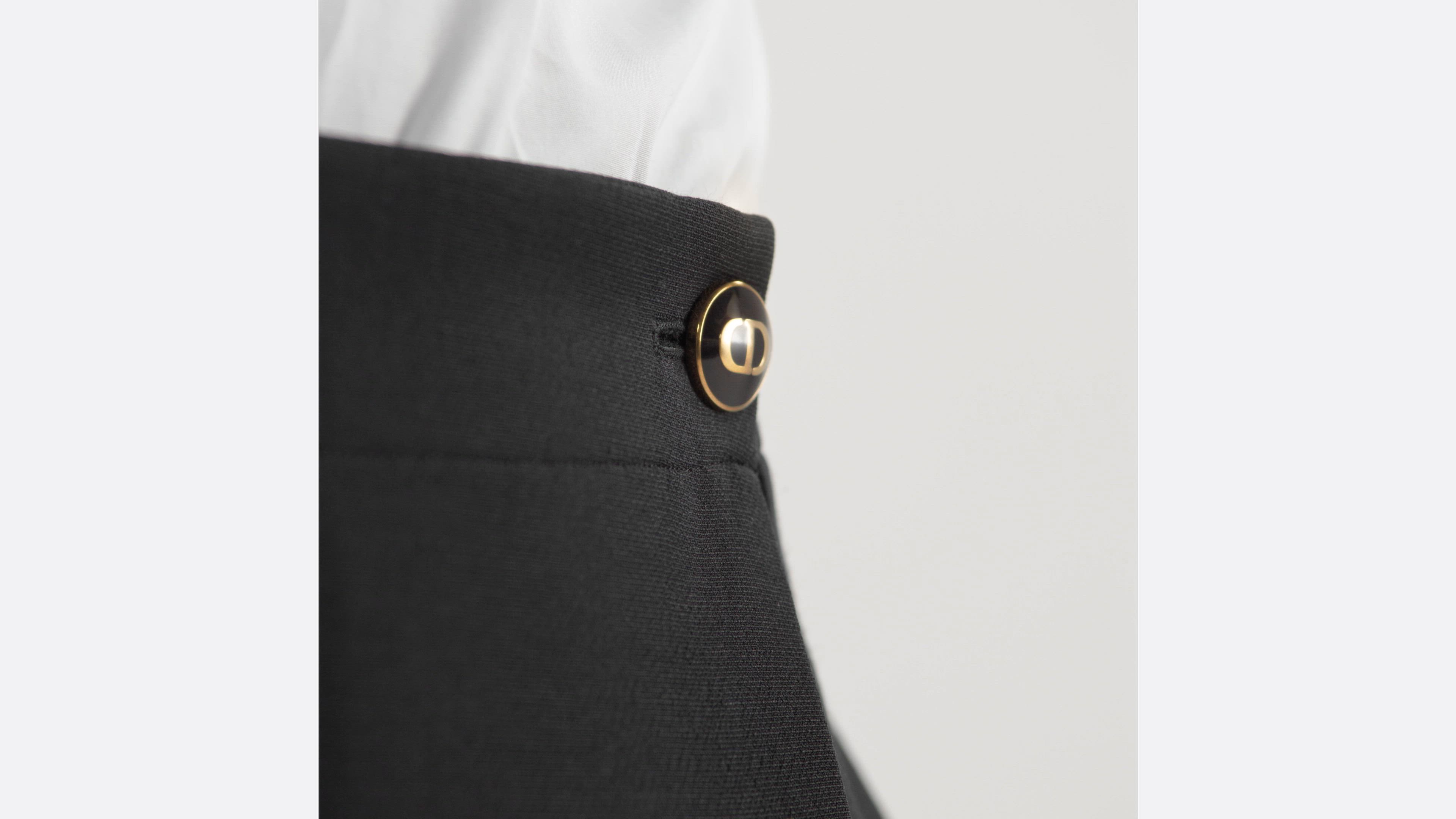 DIOR | CD ボタン スコート ウール & シルク