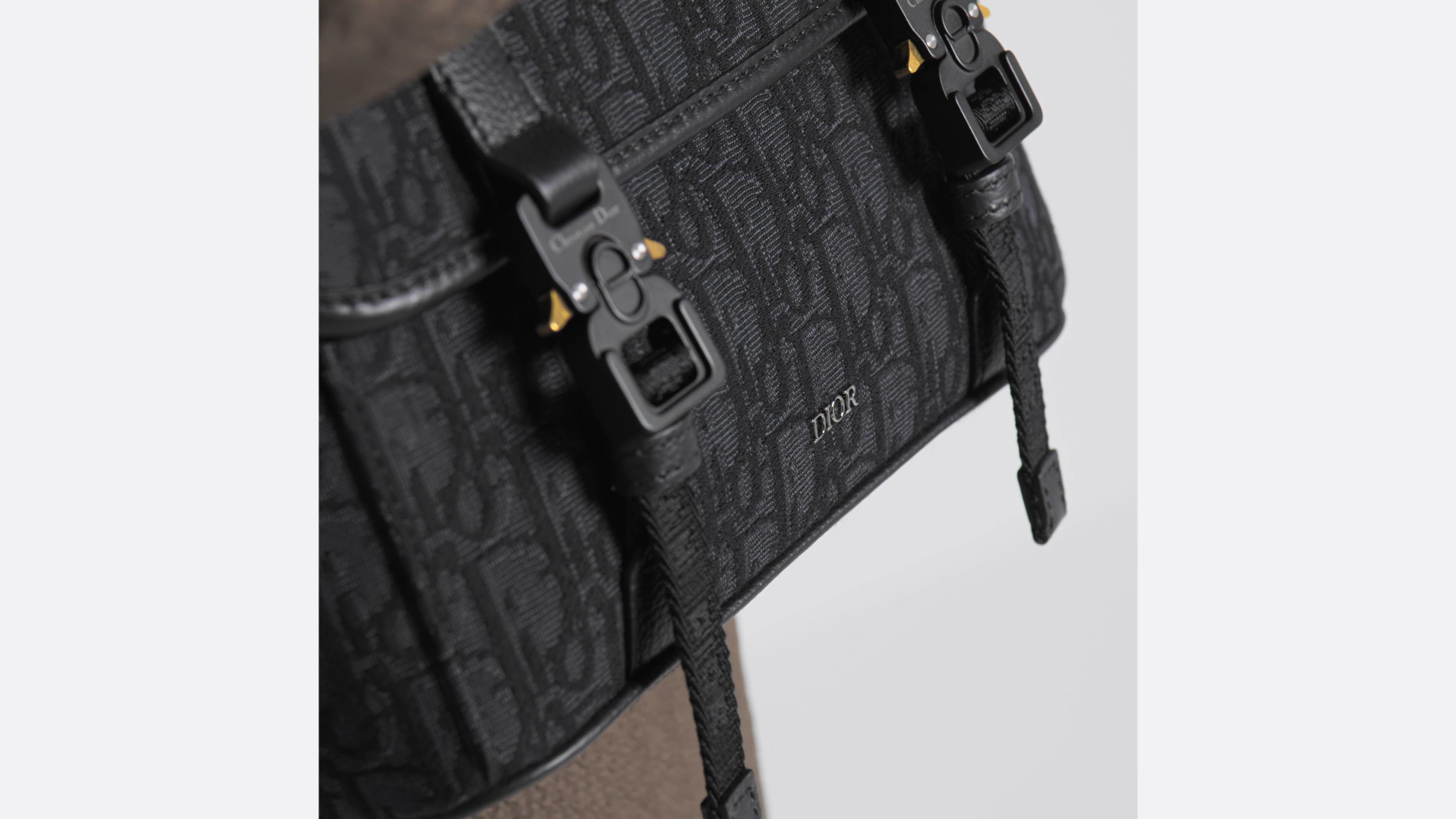 Dior Hit the Road Messenger Bag with Flap Black Dior Oblique