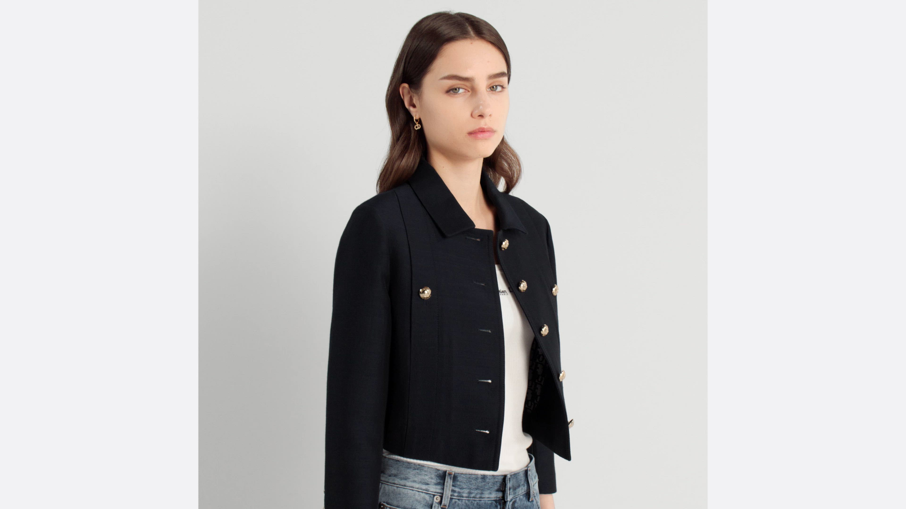 Christian Dior ディオール ストライプ ジャケットコート シルク Dior HOMME(ディオールオム) 08AW By Kris Van Assche Silk Wool 2B