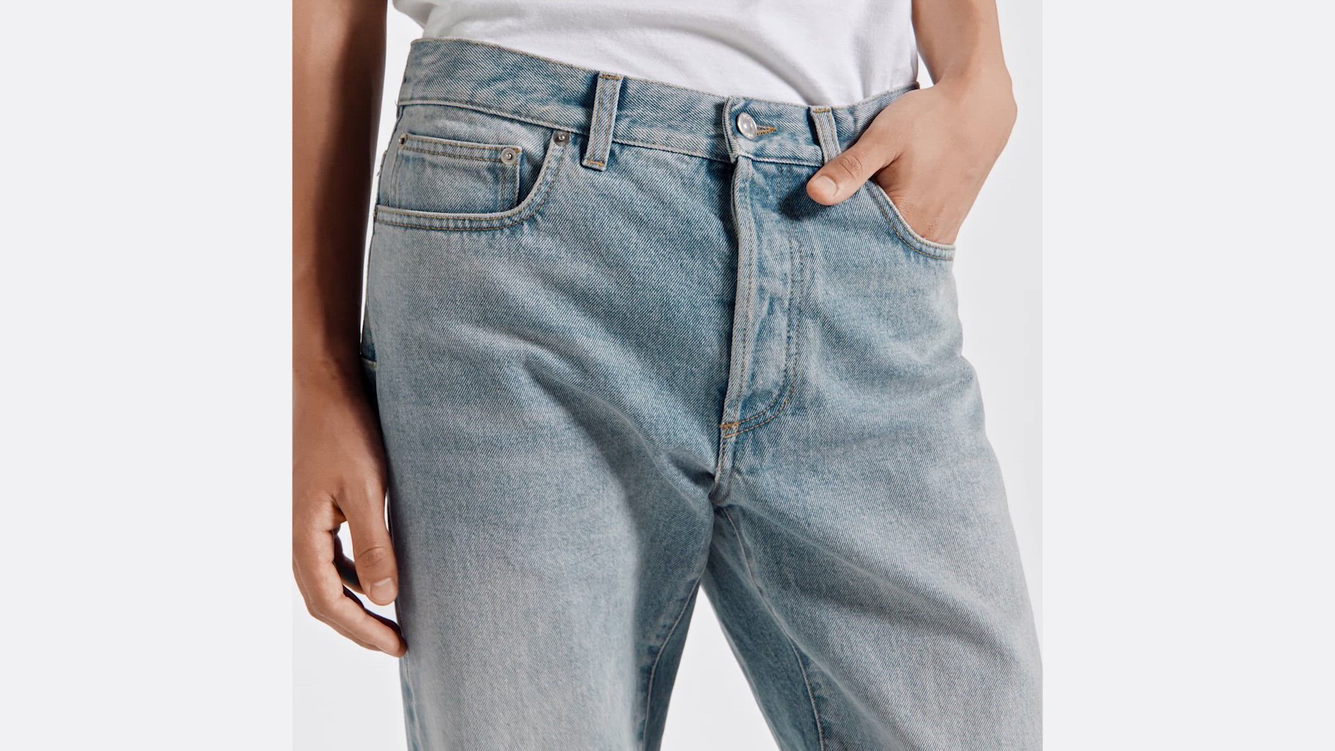 ディオールライトブルー ストレートデニム Long Regular Jeans Light Blue Cotton Twill | DIOR