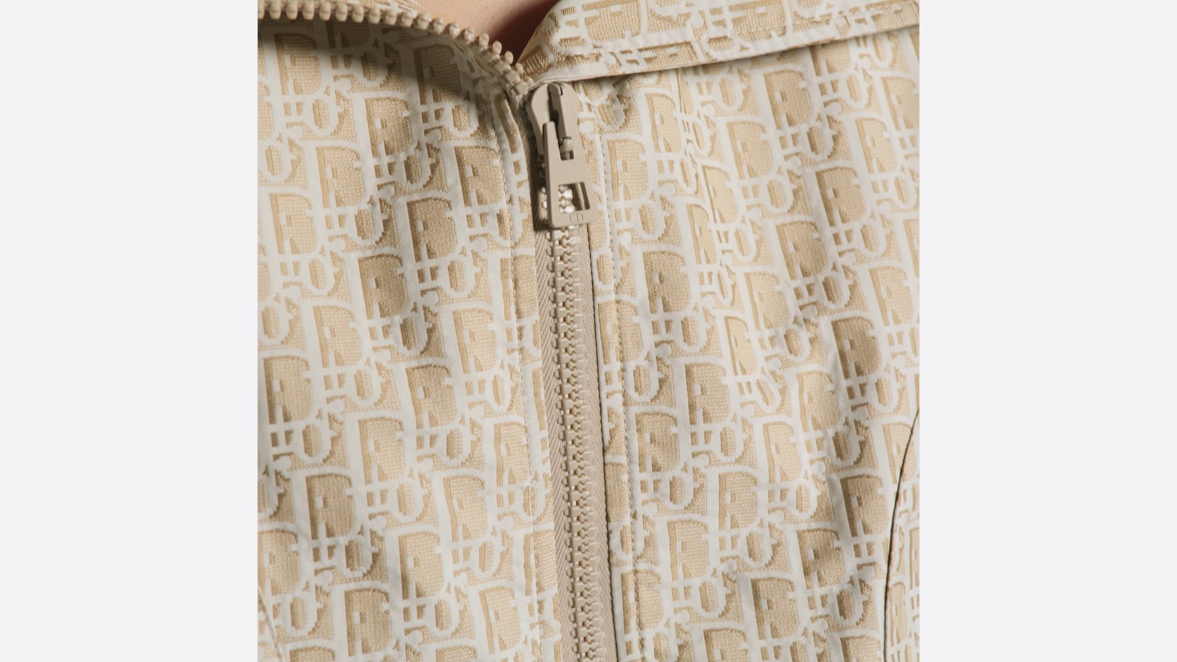 Christian Dior ベージュ フードパーカー Hooded Jacket Beige Technical Jacquard Taffeta with Dior Oblique