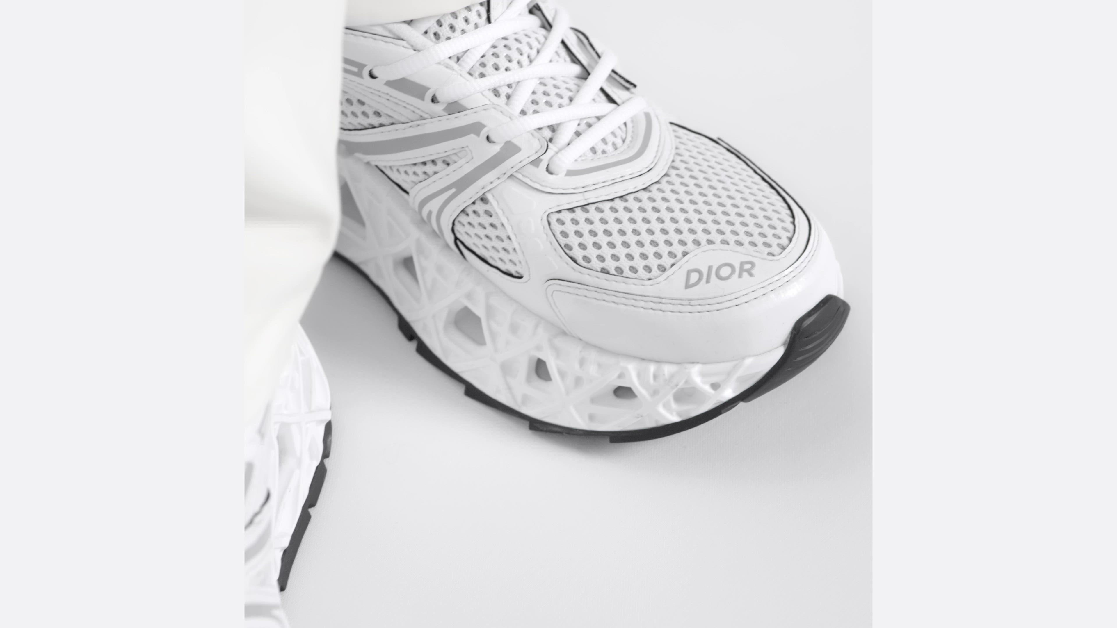 B35 NXXT Sneaker White Technical Fabric and White Technical Mesh