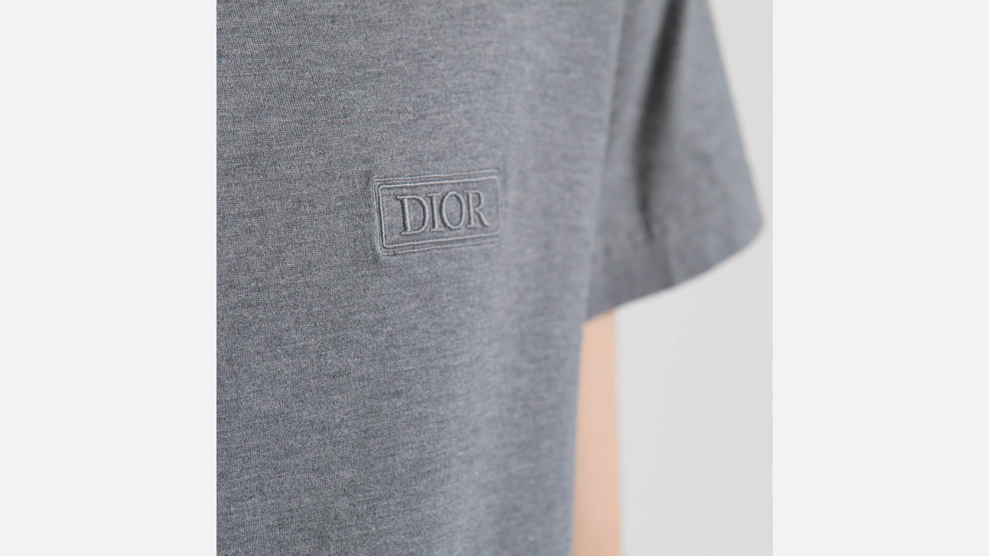 Dior Icons T-Shirt, Regular Fit Gray Sea Island Cotton Jersey | DIOR