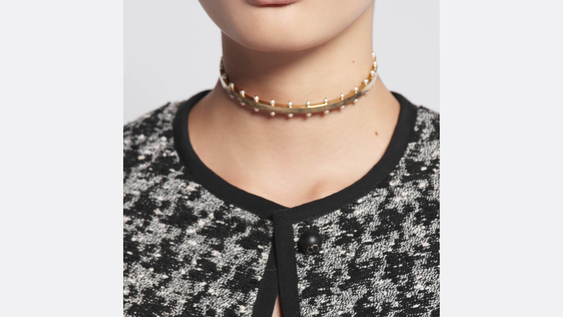 ディオール　ツイードジャケット　36 DIOR | クロップド ジャケット ハウンドトゥース テクニカル コットン