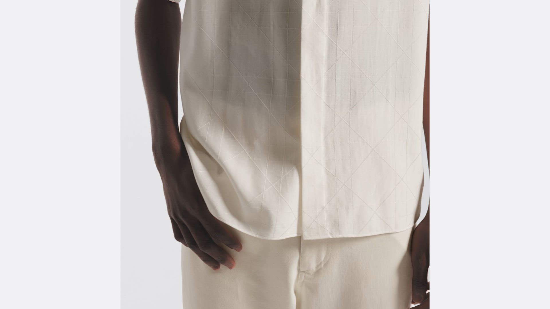 Dior Icons Short-Sleeved Shirt White Silk Blend | DIOR